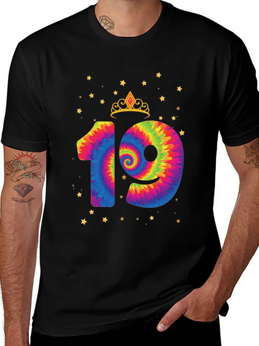 Birthday 19th Tie-Dye T-Shirt
