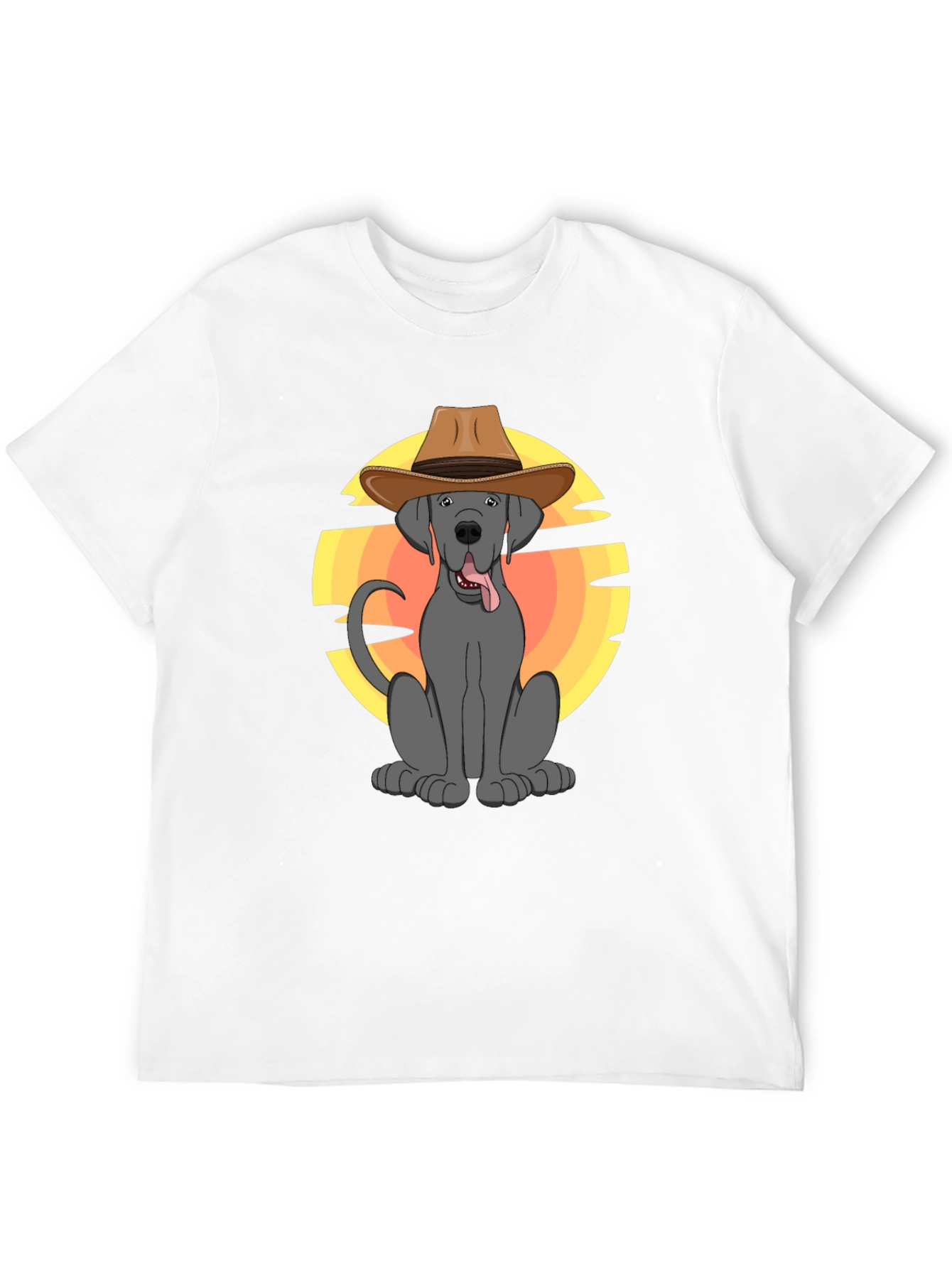 Cowboy Dog Graphic T-Shirt - Western Style