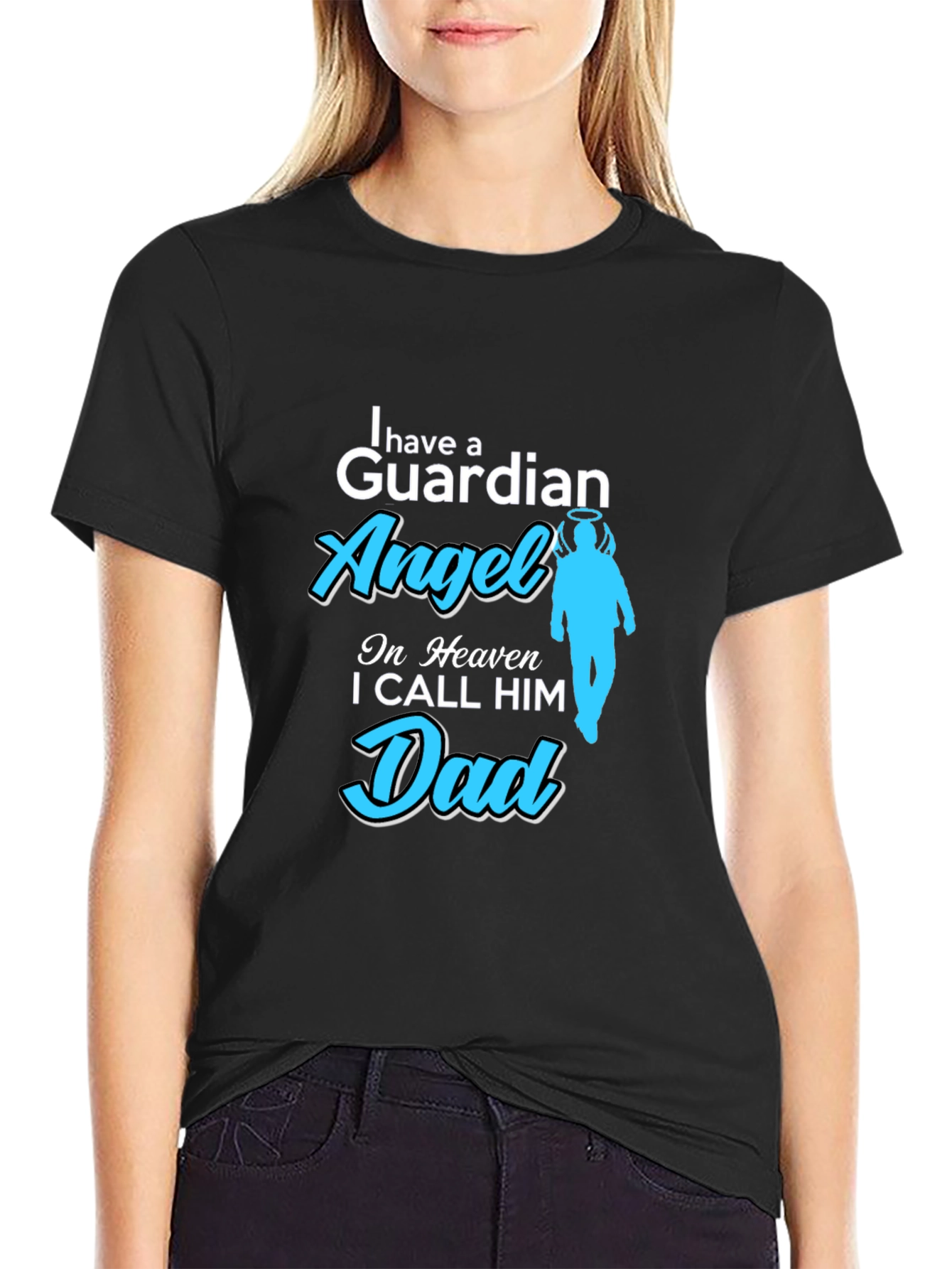 Guardian Angel Dad T-Shirt - Remembrance Gift