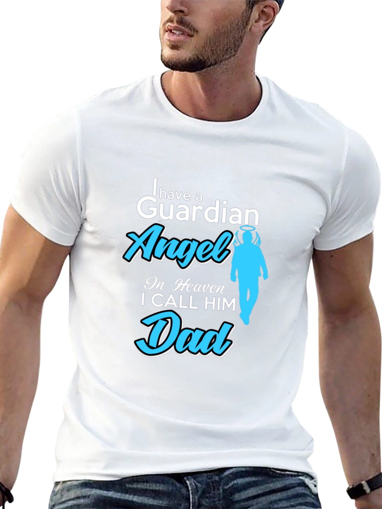 Guardian Angel Dad T-Shirt - Remembrance Gift