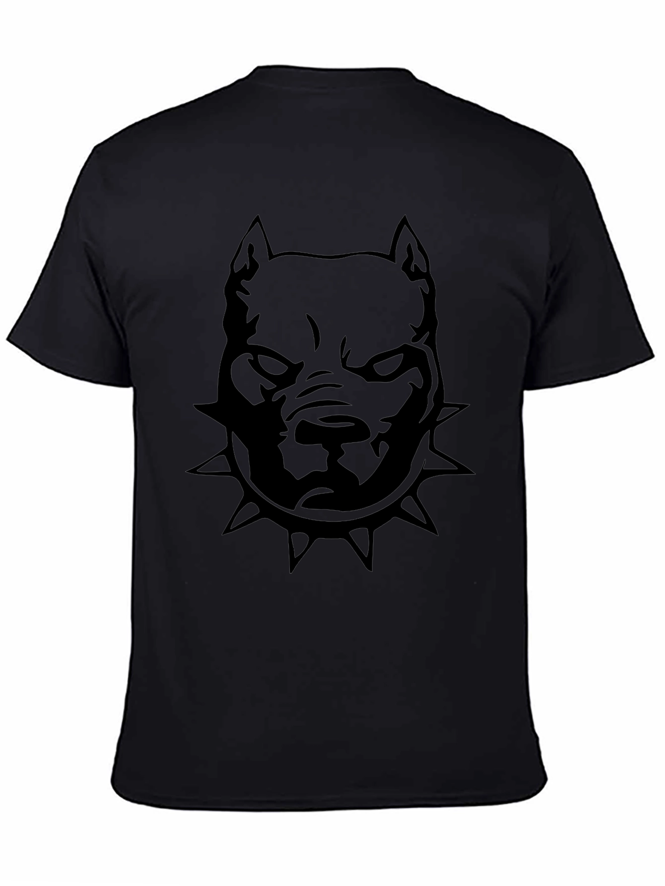 Mens Black Pitbull Graphic T-Shirt