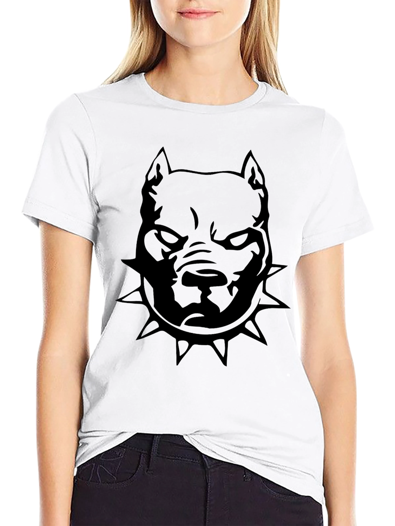Mens Black Pitbull Graphic T-Shirt