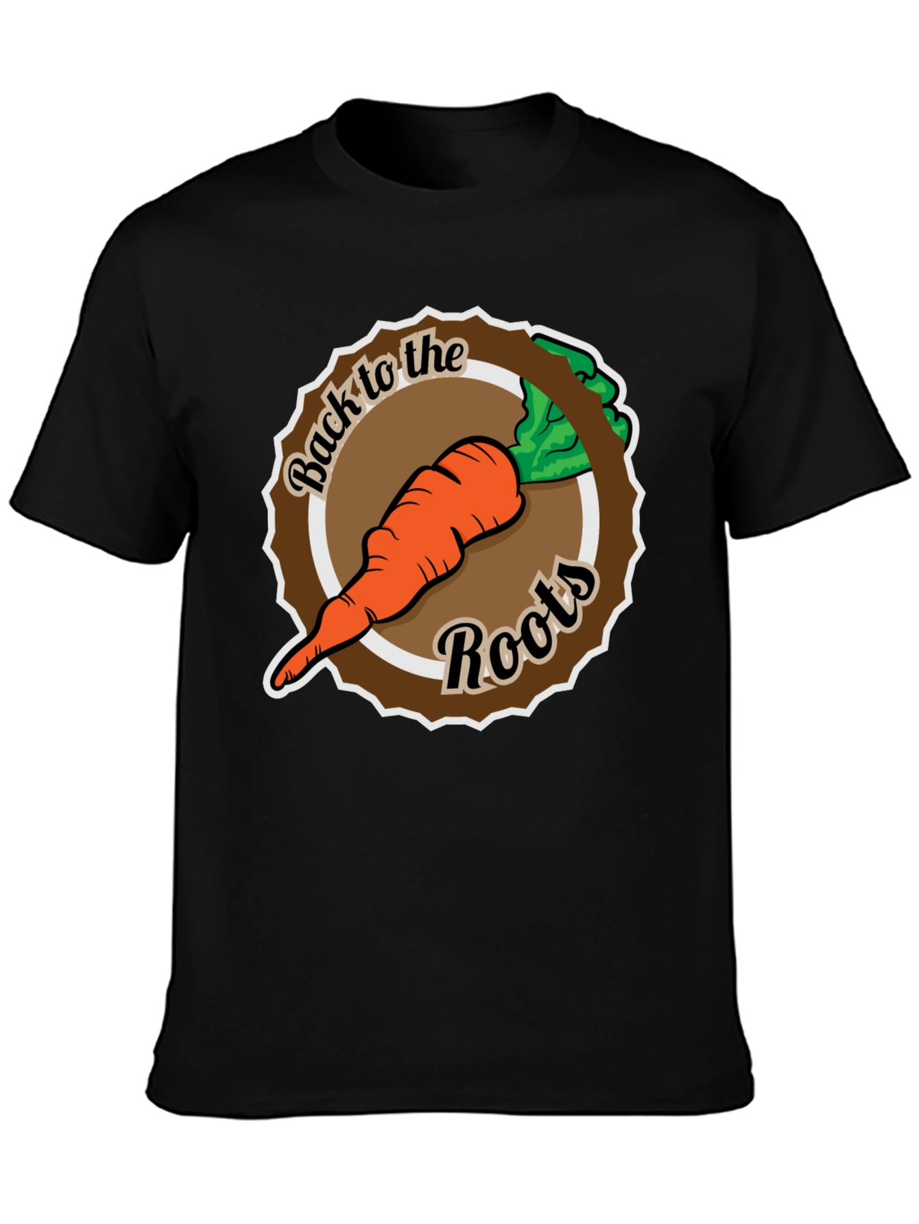 Back to the Roots Carrot Graphic Tee - Black