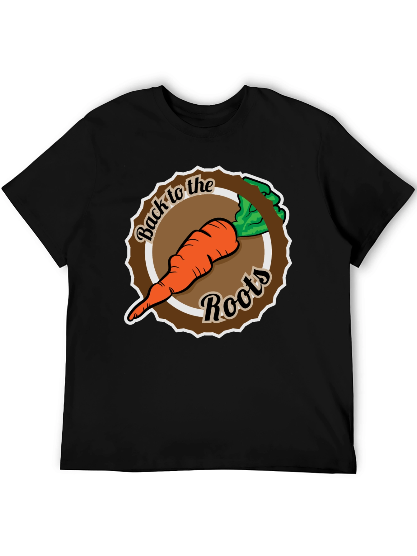 Back to the Roots Carrot Graphic Tee - Black