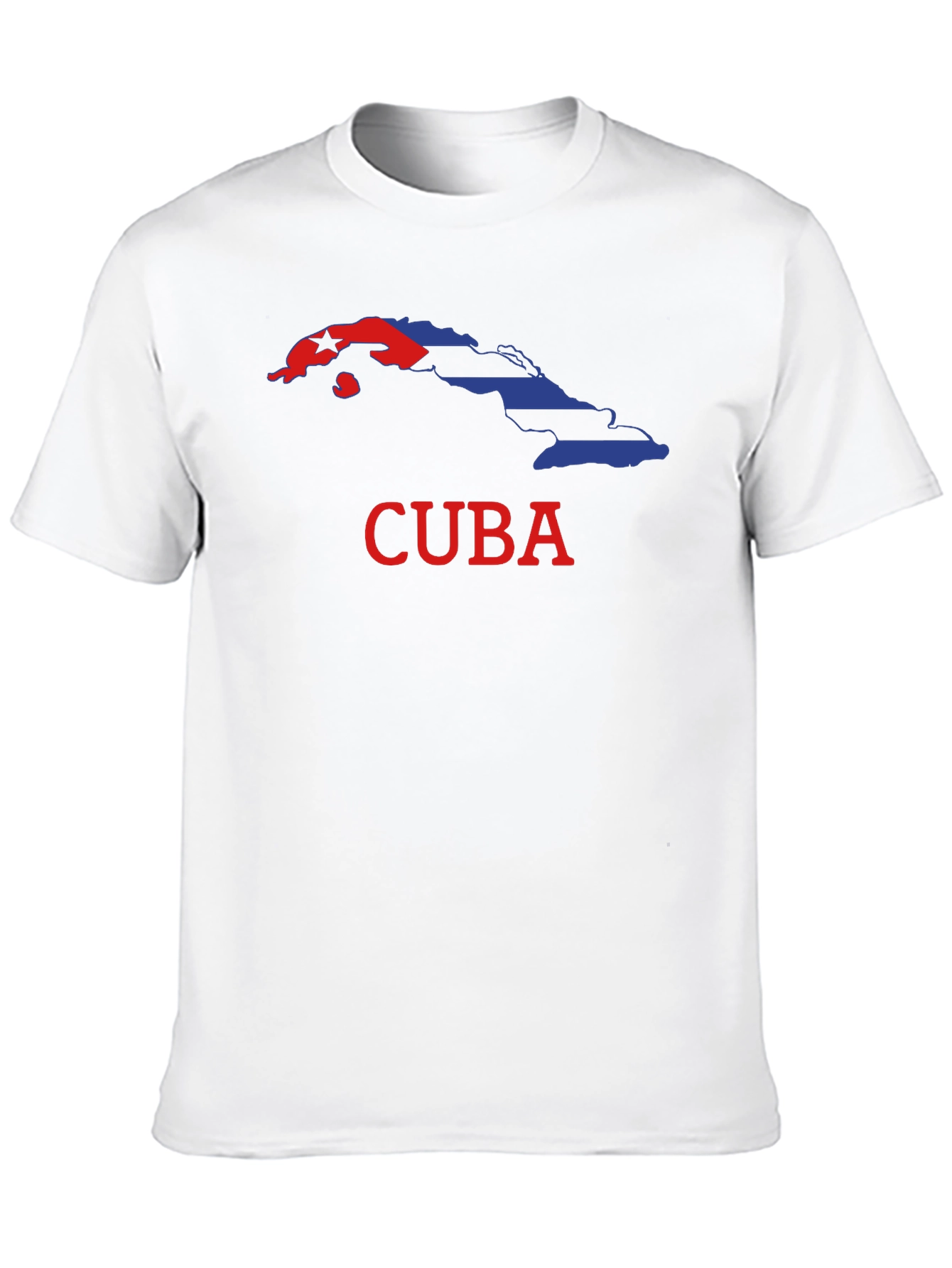 Cuba Flag Graphic Print Black T-Shirt