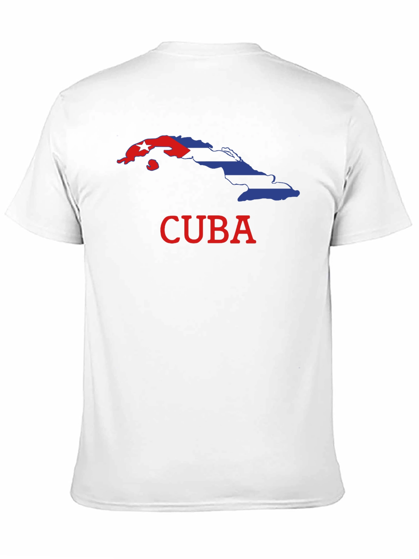 Cuba Flag Graphic Print Black T-Shirt