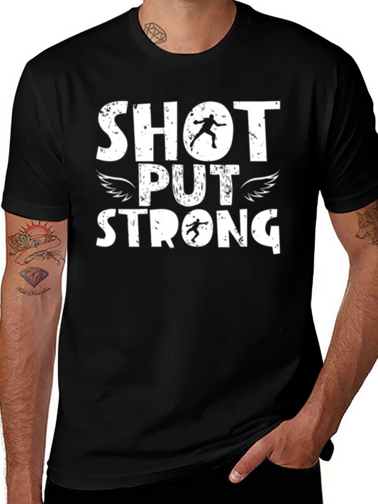 Shot Put Strong Black T-Shirt
