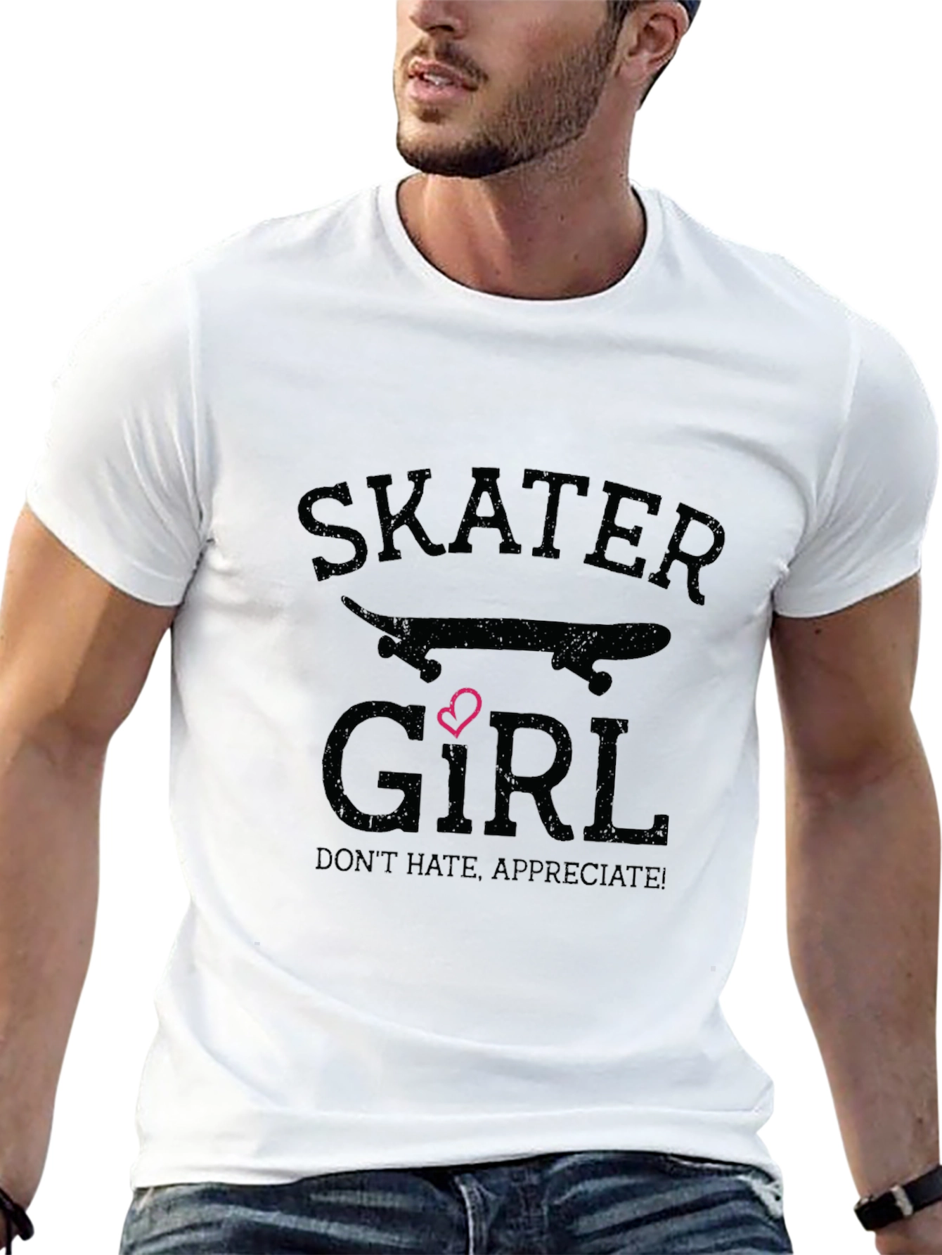 Skater Girl T-Shirt - Dont Hate Appreciate Tee