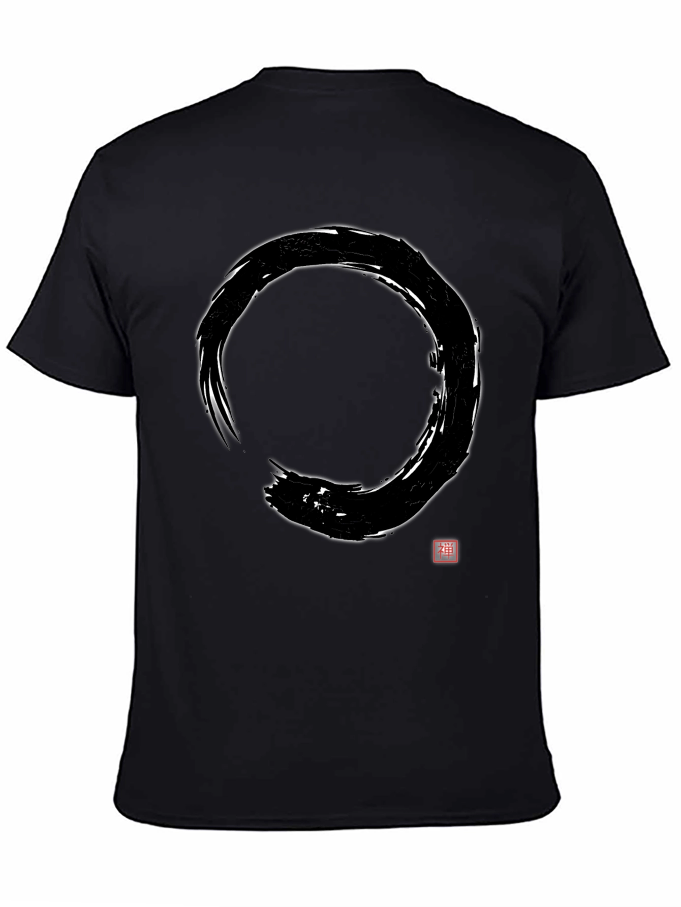 Zen Circle Graphic Tee - Stylish Black Shirt