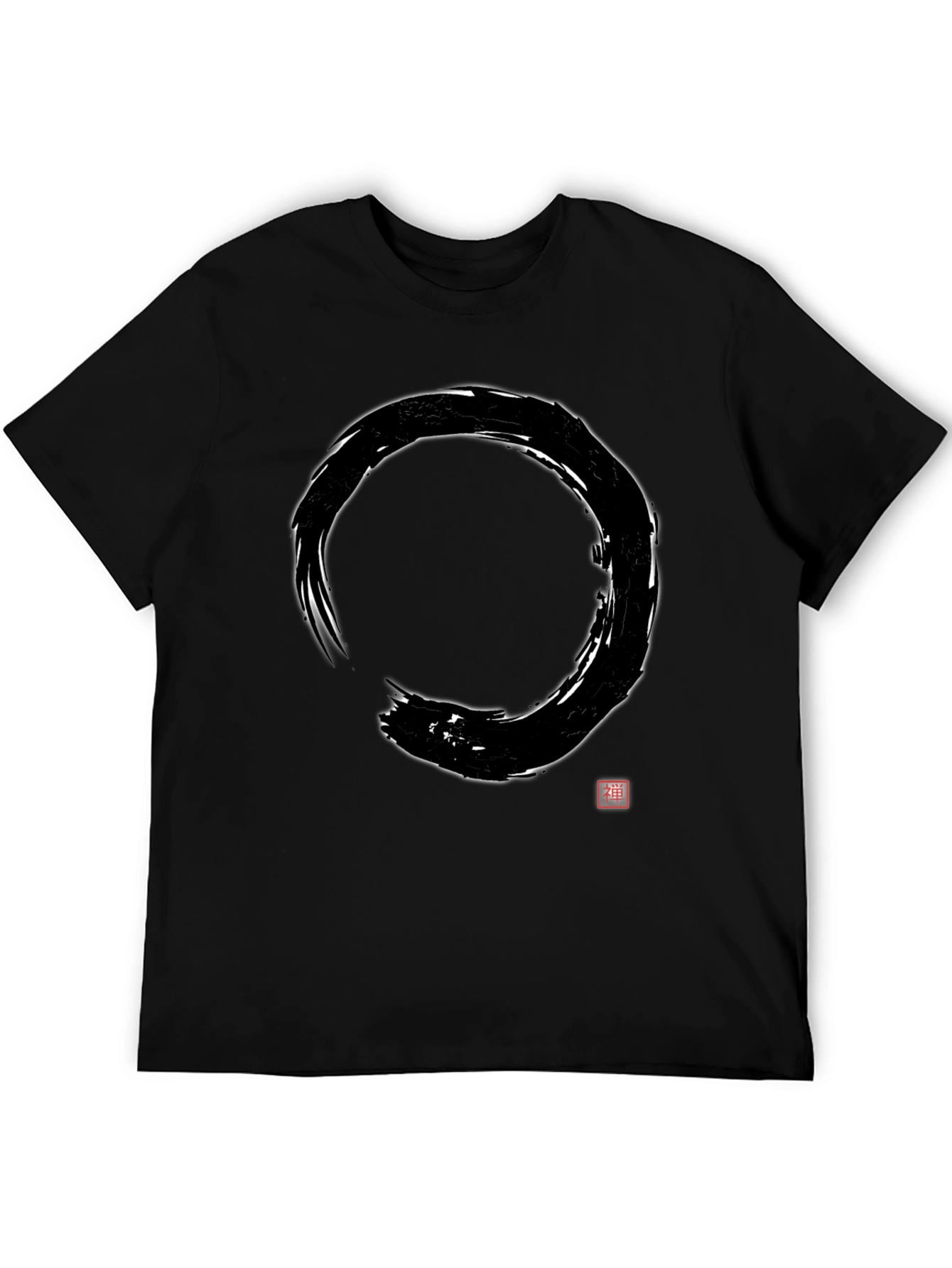 Zen Circle Graphic Tee - Stylish Black Shirt