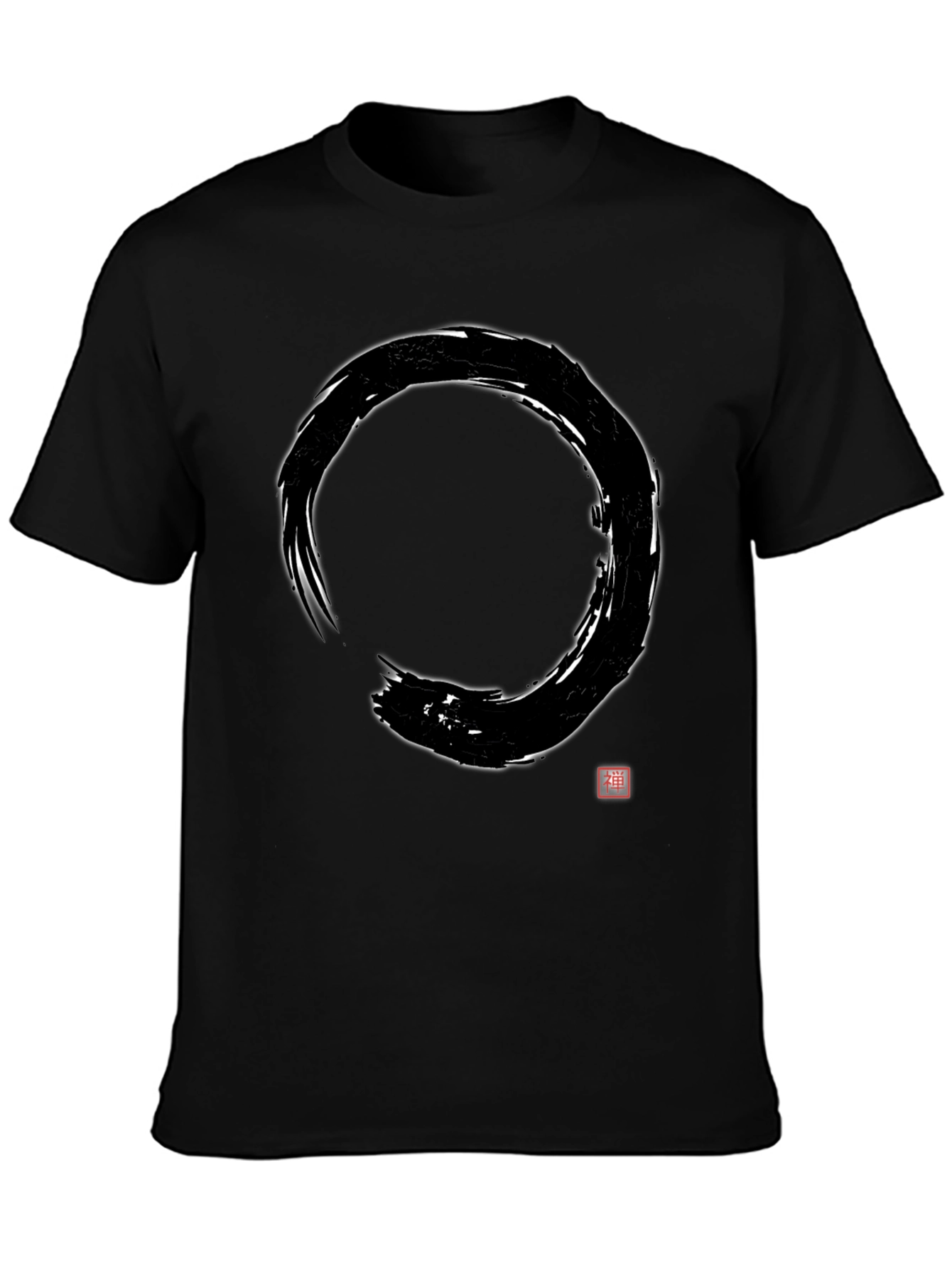 Zen Circle Graphic Tee - Stylish Black Shirt
