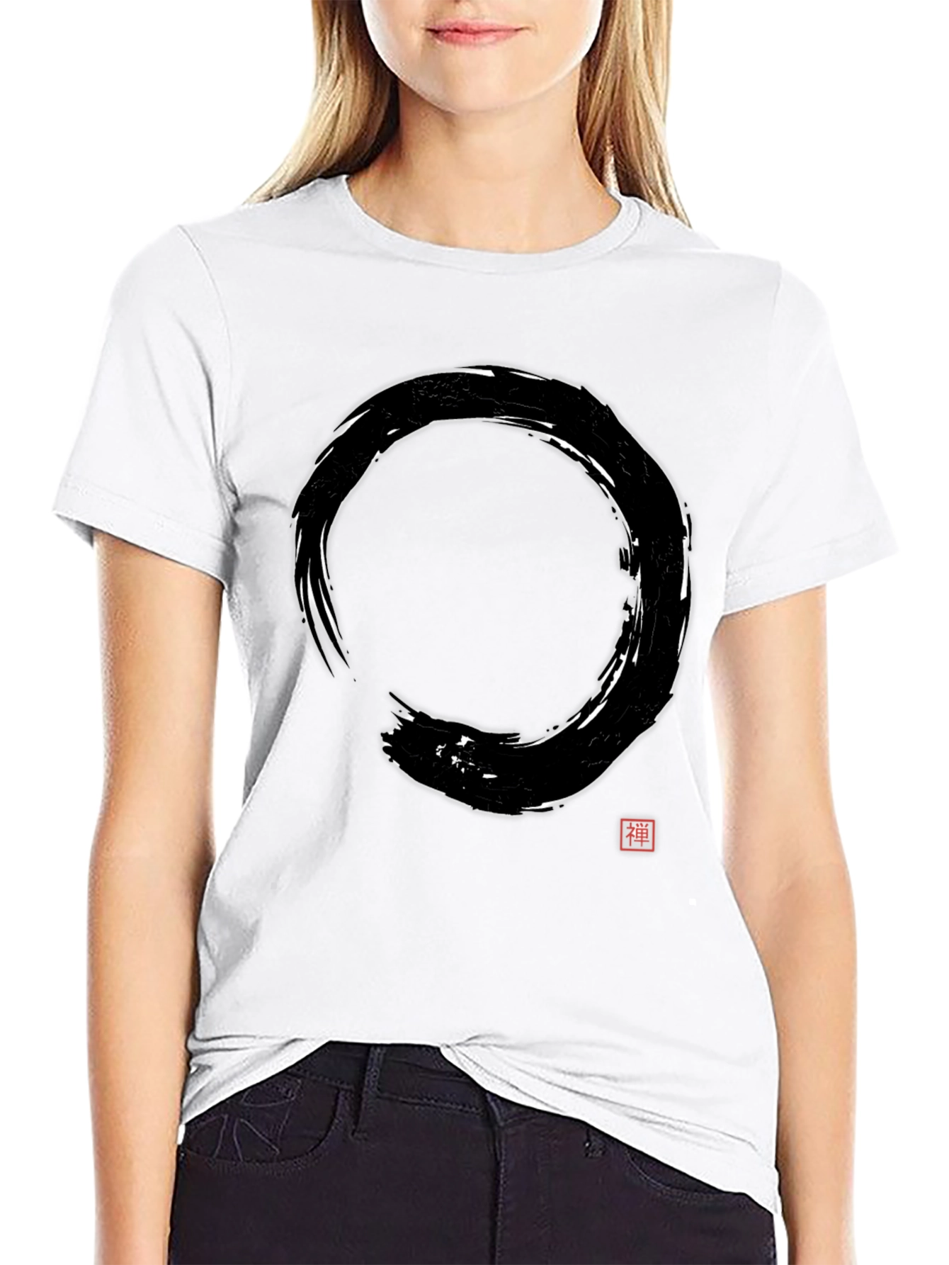 Zen Circle Graphic Tee - Stylish Black Shirt