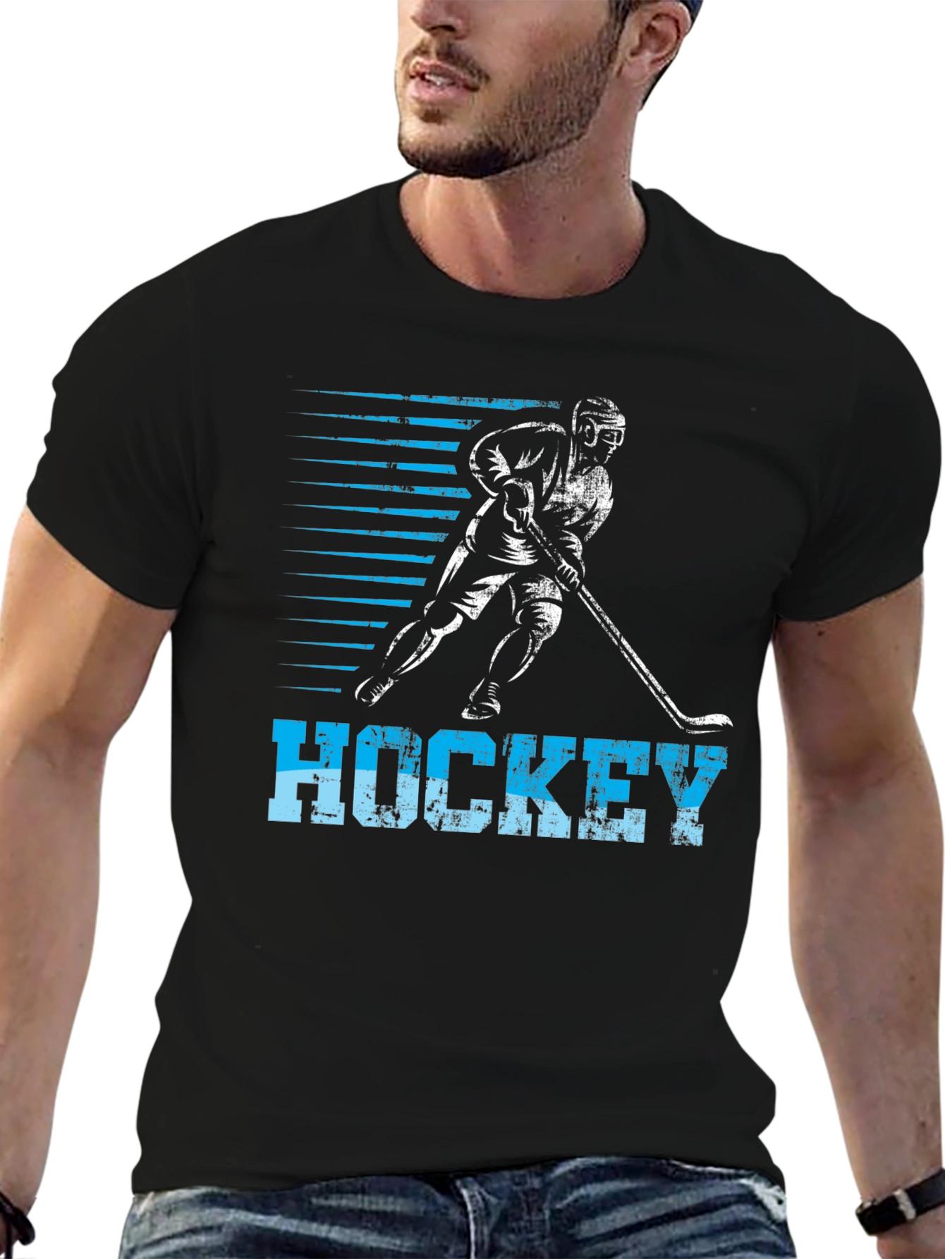 Hockey Player Graphic T-Shirt