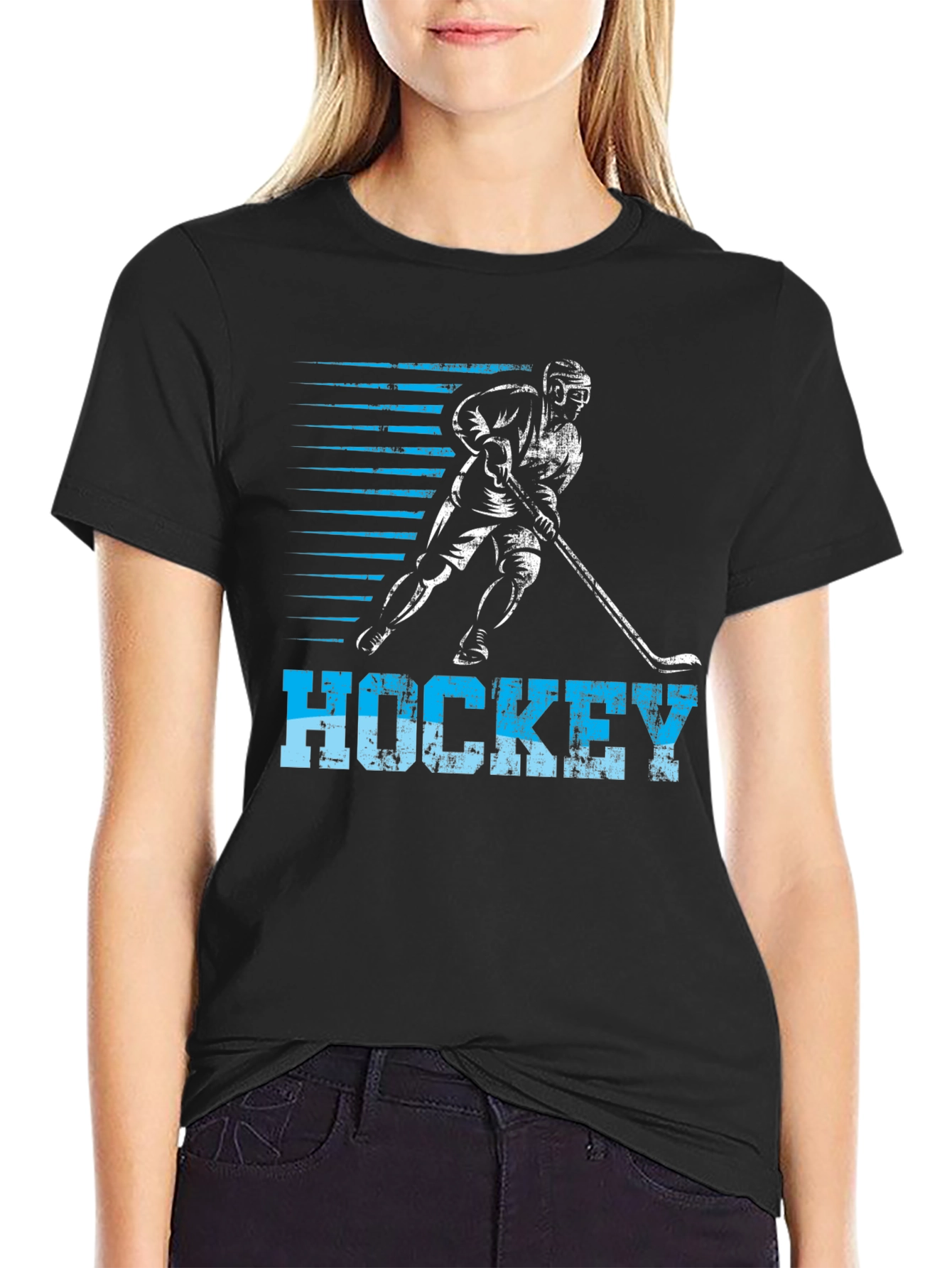 Hockey Player Graphic T-Shirt