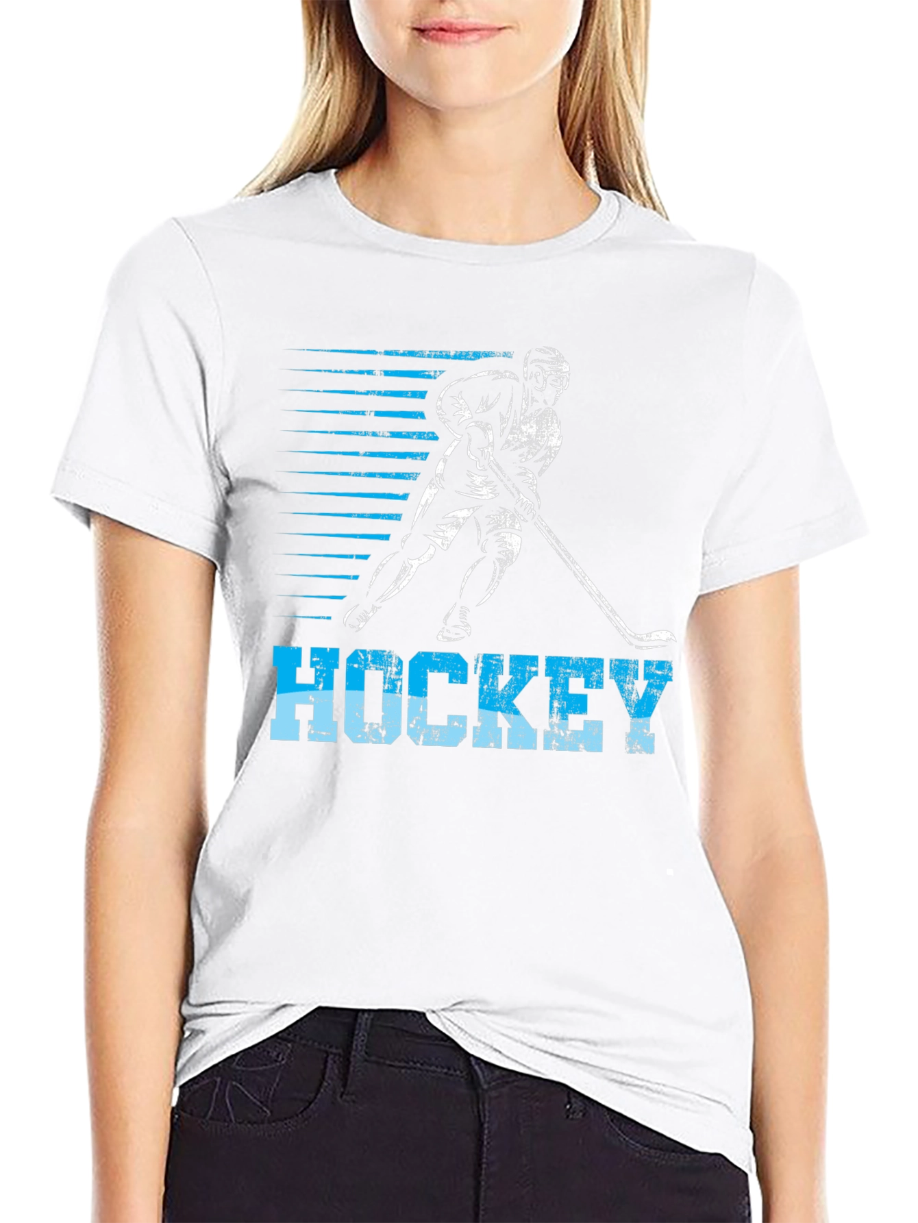 Hockey Player Graphic T-Shirt