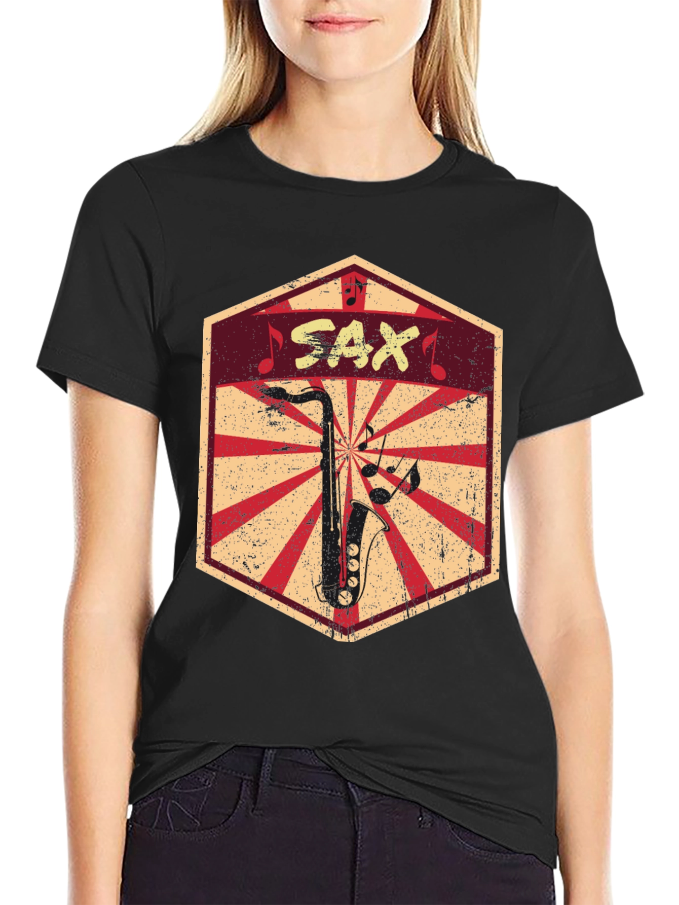 Saxophone Graphic Tee - Music Lovers T-Shirt