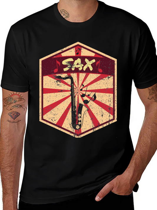 Saxophone Graphic Tee - Music Lovers T-Shirt