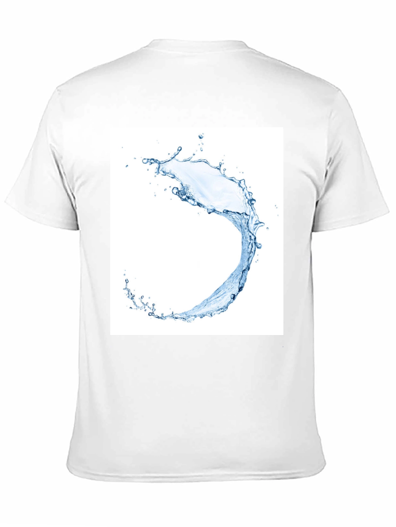 Water Splash Graphic Tee - Black Cotton T-Shirt