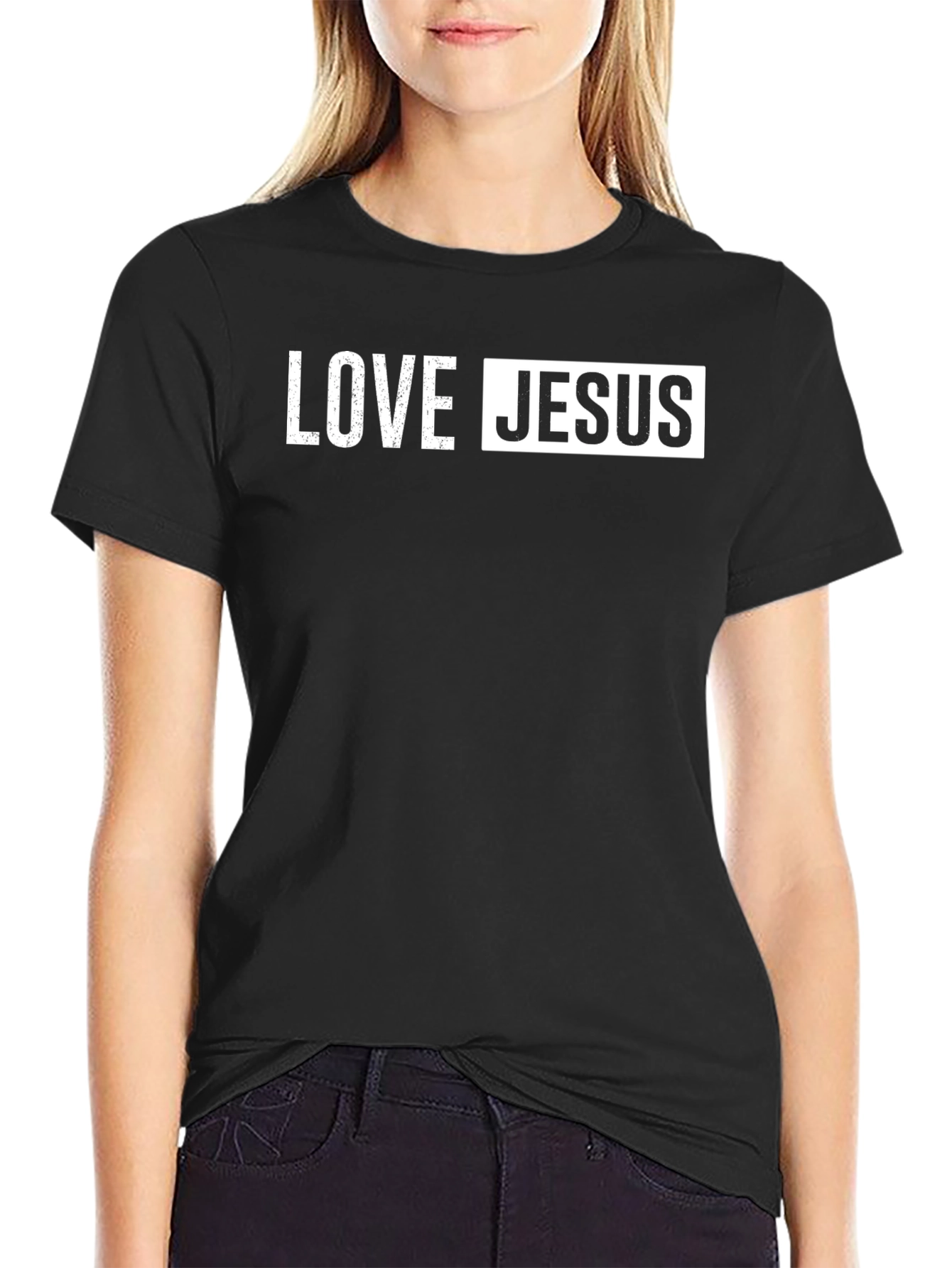 Love Jesus Black T-Shirt