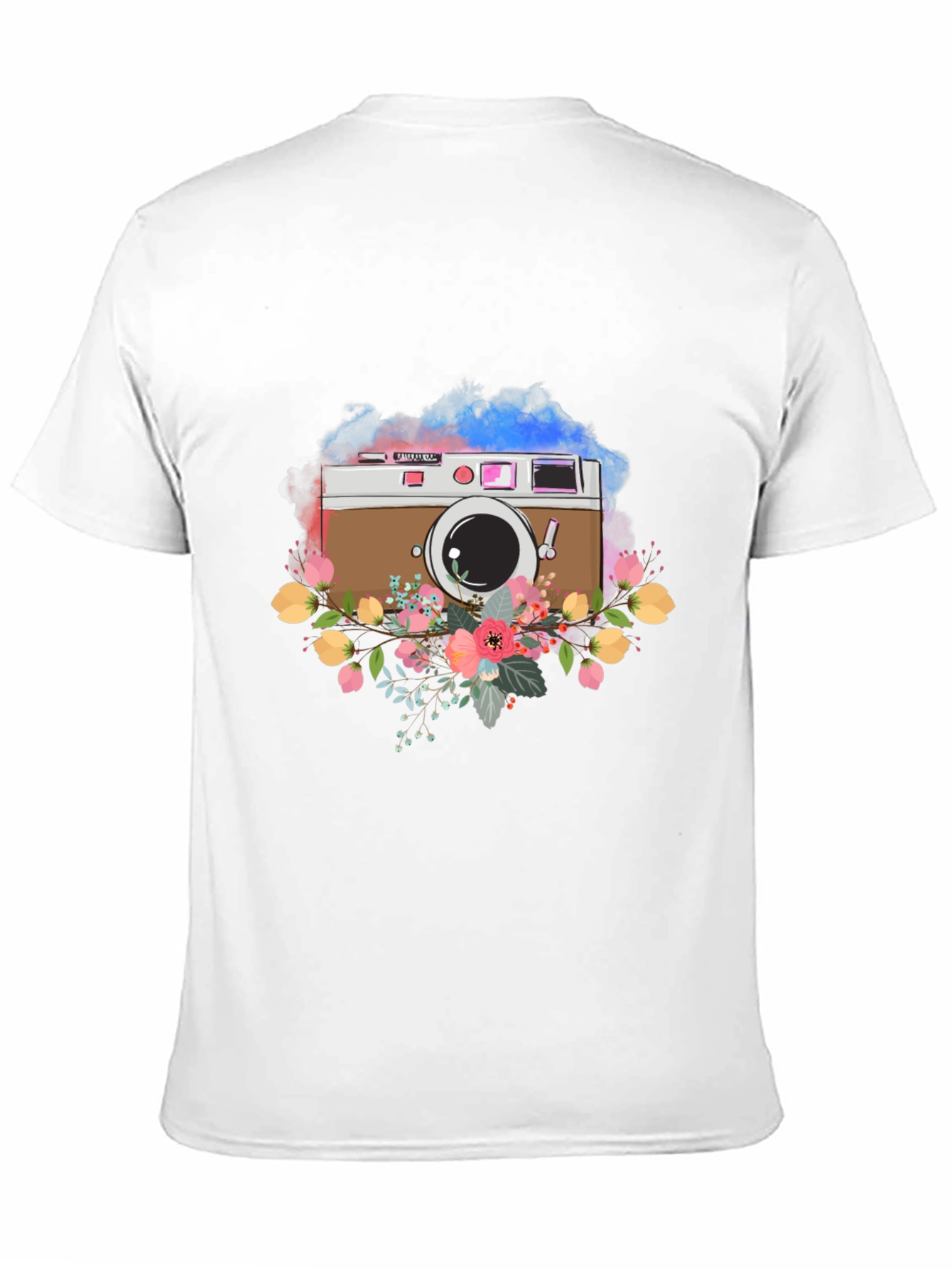 Floral Camera Graphic Tee - Stylish & Unique