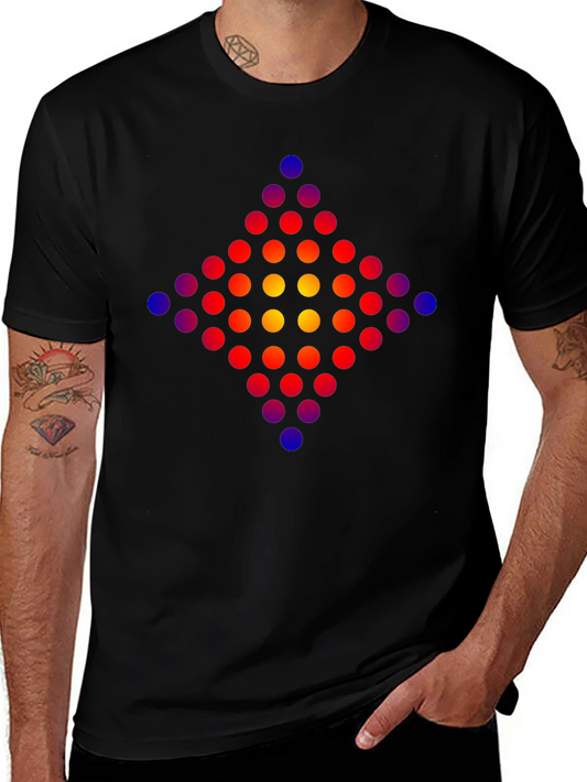 Geometric Dot Pattern T-Shirt