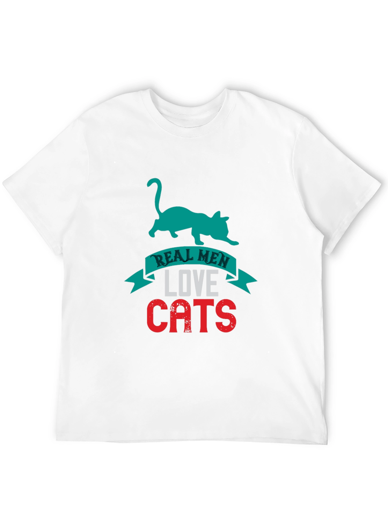 Real Men Love Cats T-Shirt Cat Lover Tee