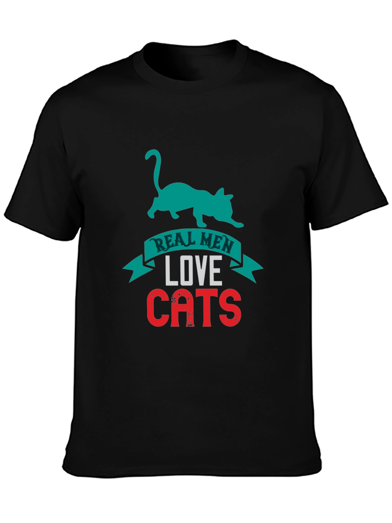 Real Men Love Cats T-Shirt Cat Lover Tee
