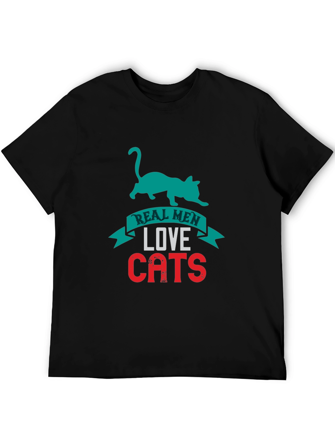 Real Men Love Cats T-Shirt Cat Lover Tee
