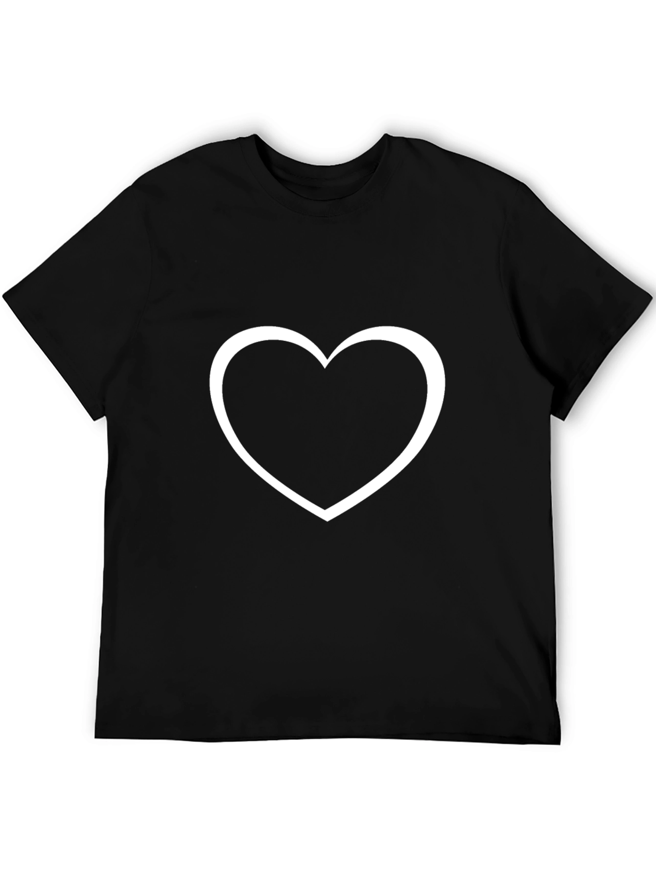 Heart Graphic Tee - Mens Black T-Shirt