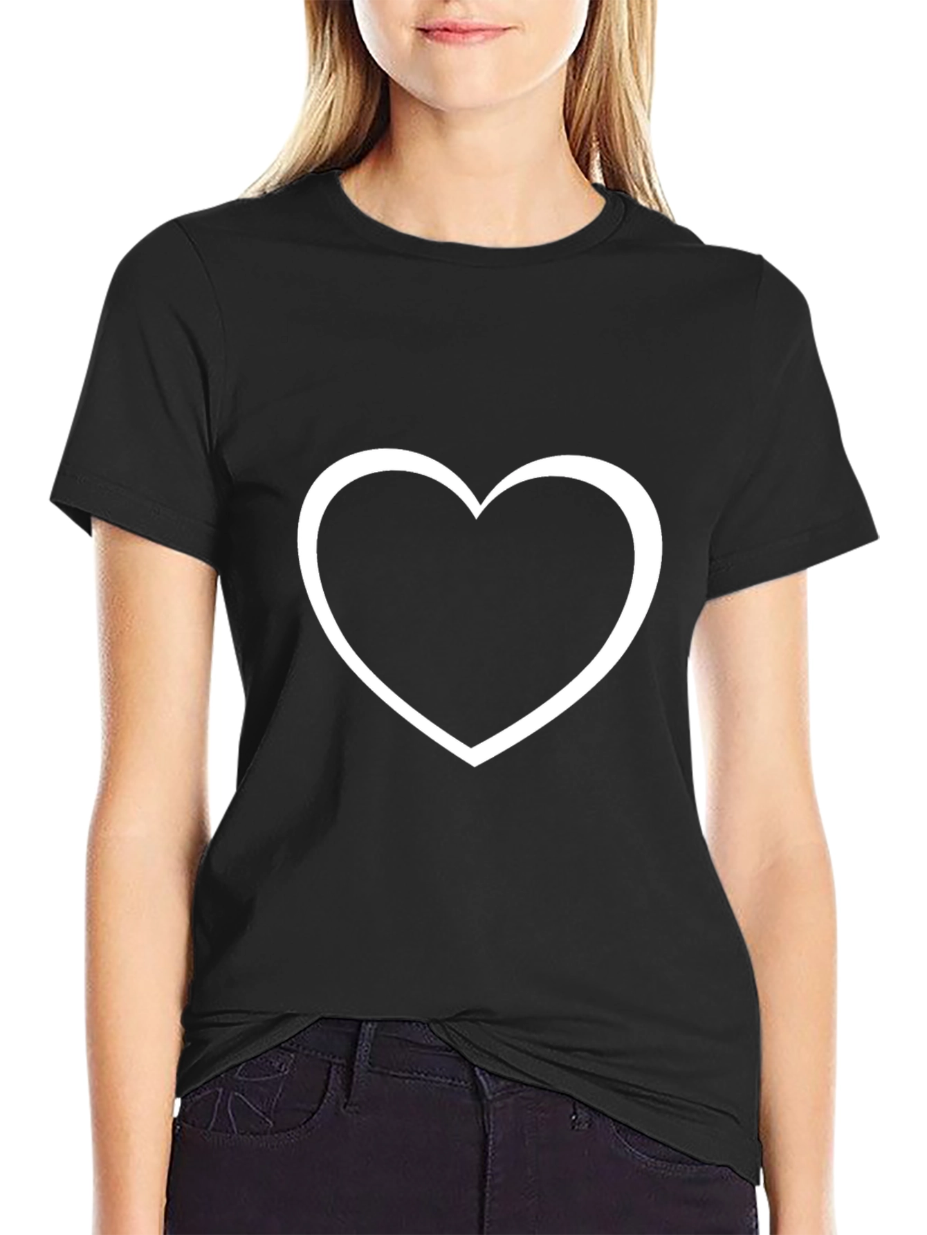 Heart Graphic Tee - Mens Black T-Shirt