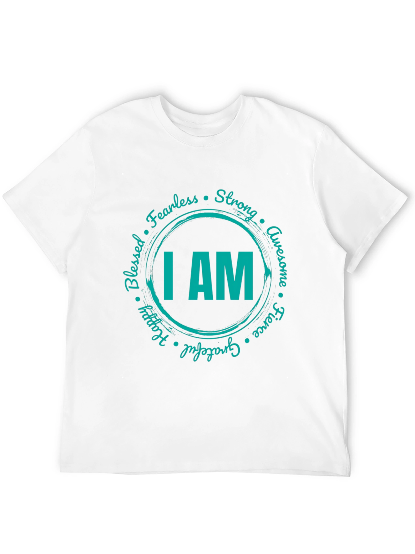 I AM Graphic Print Crew Neck T-Shirt