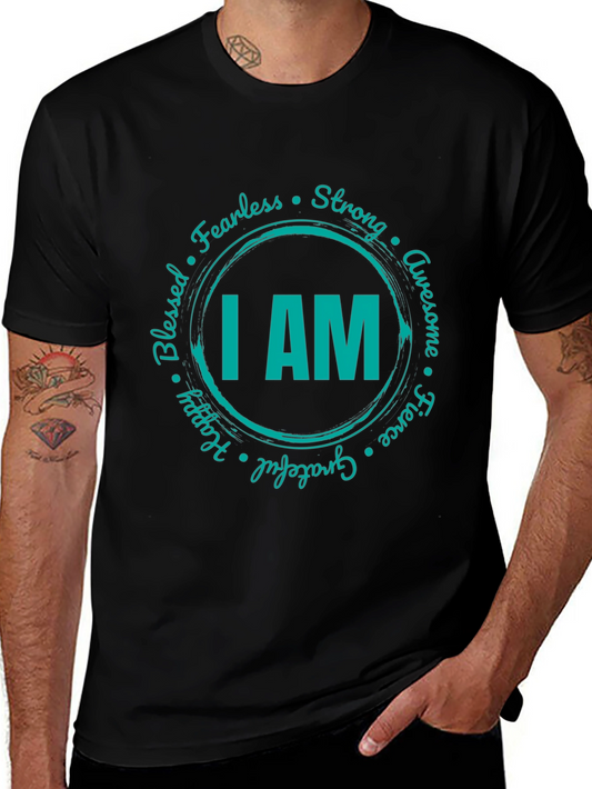 I AM Graphic Print Crew Neck T-Shirt