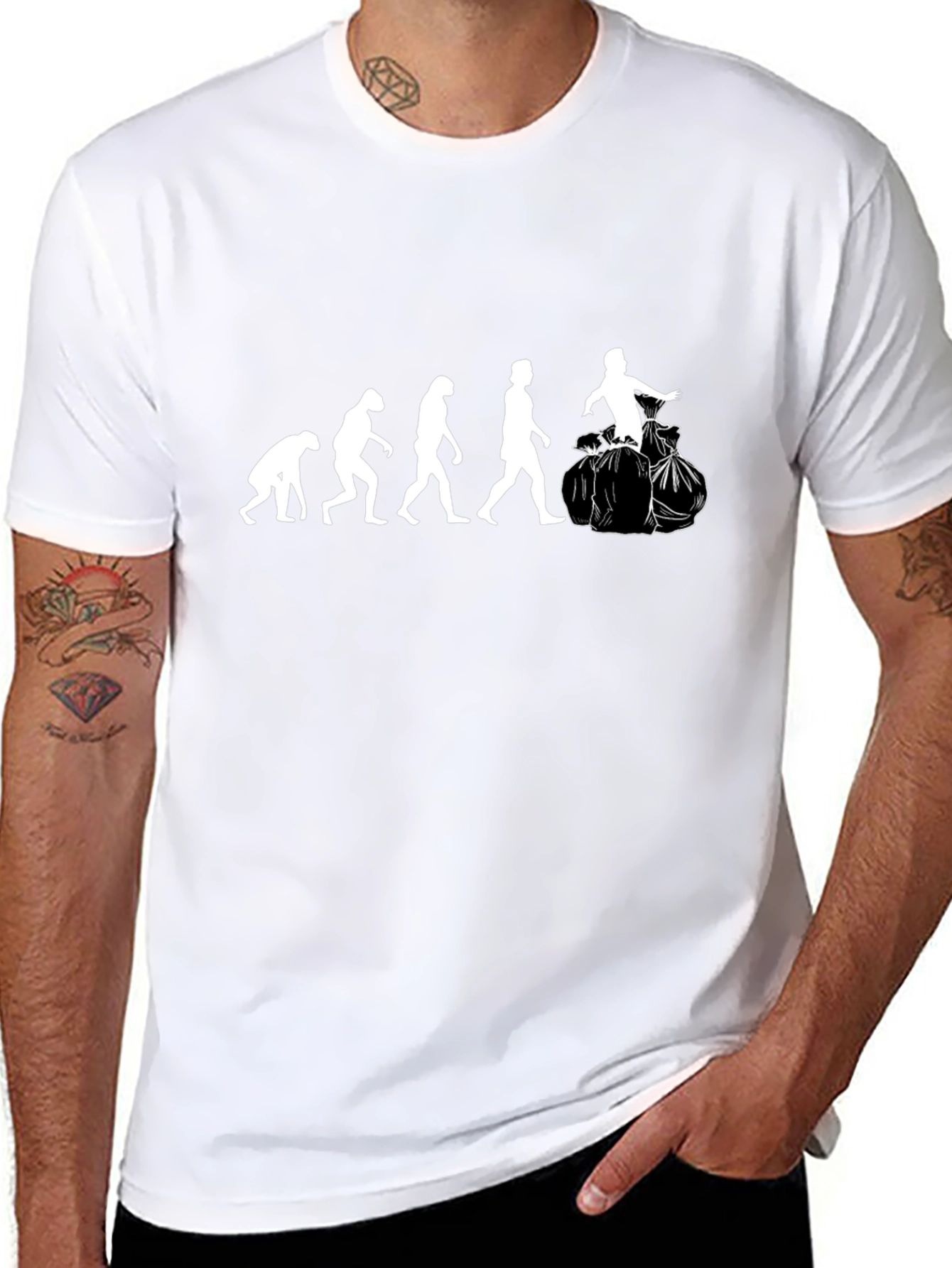 Evolution of Garbage Man T-Shirt
