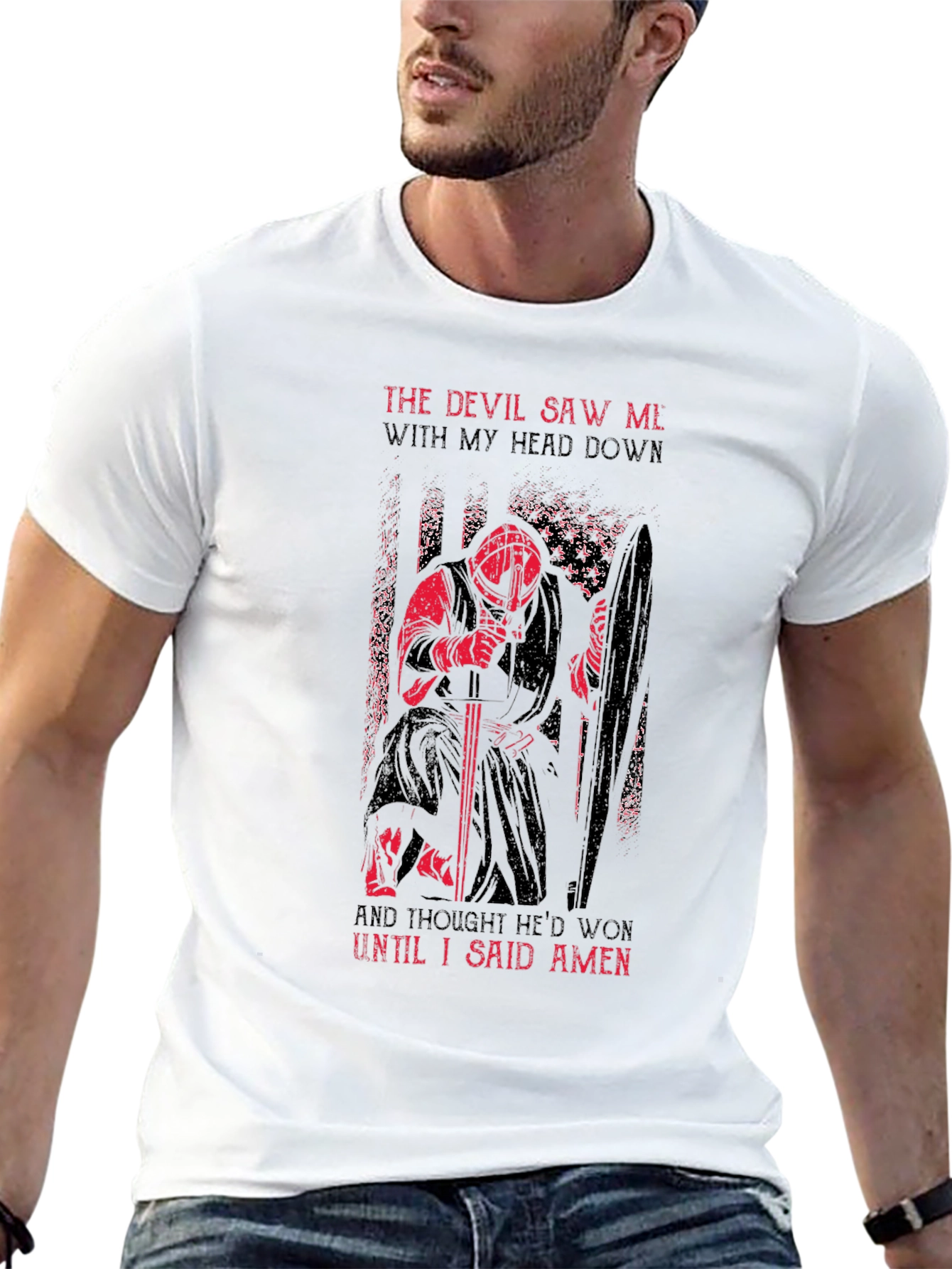 Devil Saw Me I Said Amen Graphic Tee