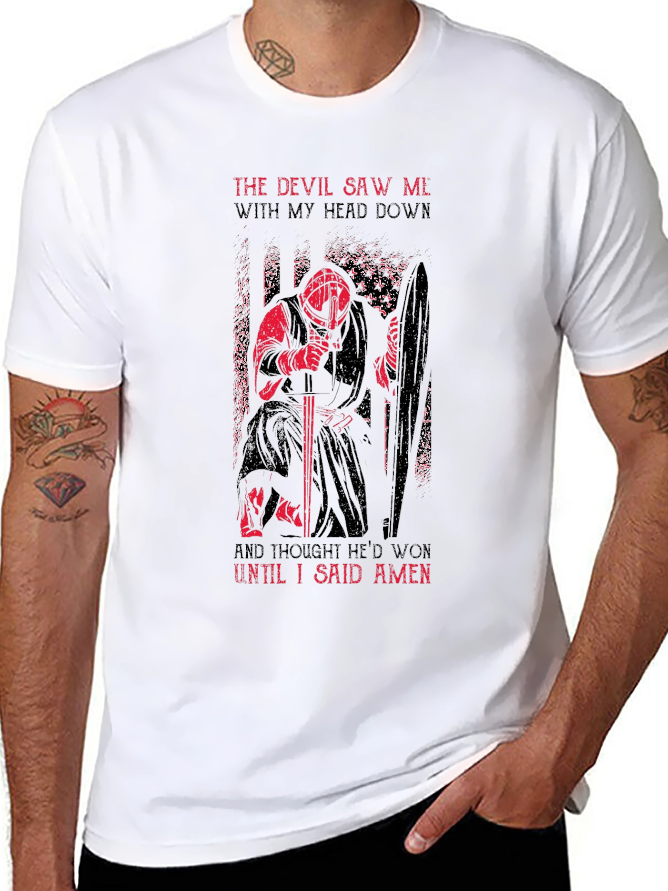 Devil Saw Me I Said Amen Graphic Tee