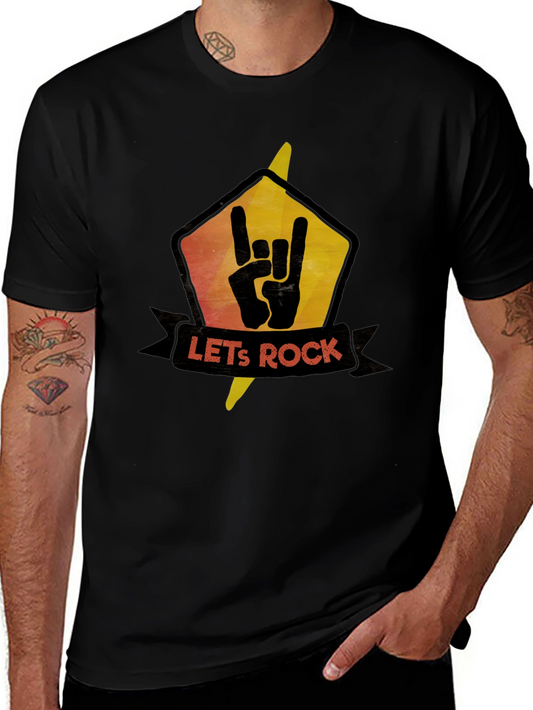 Lets Rock Graphic Tee - Black