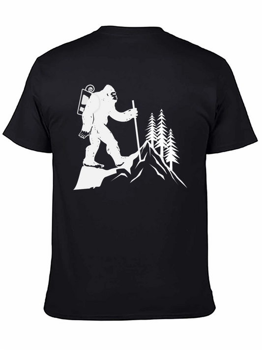 Sasquatch Hiking T-Shirt - Bigfoot Mountain Adventure Tee
