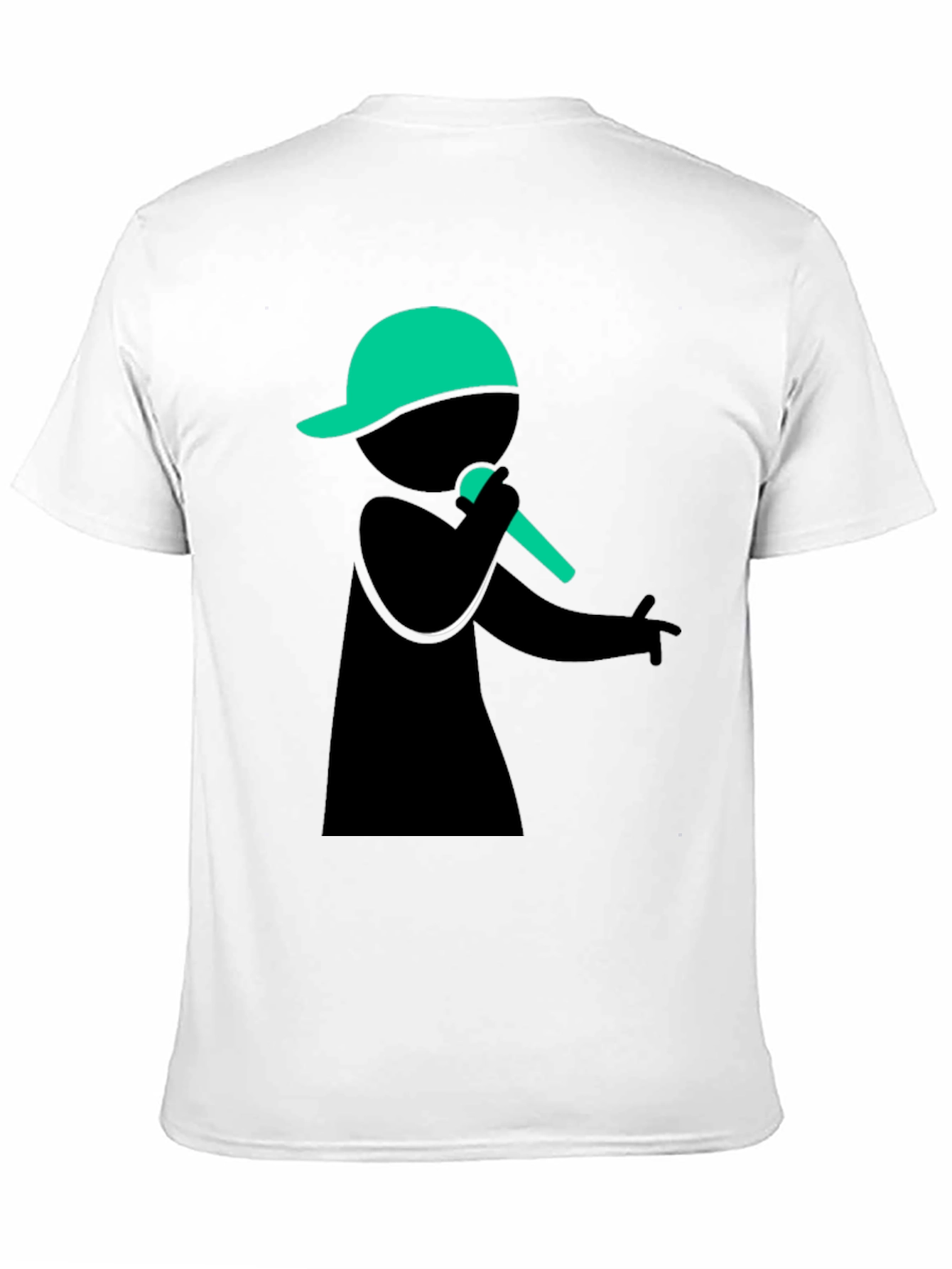 Stick Figure Rapper Black T-Shirt