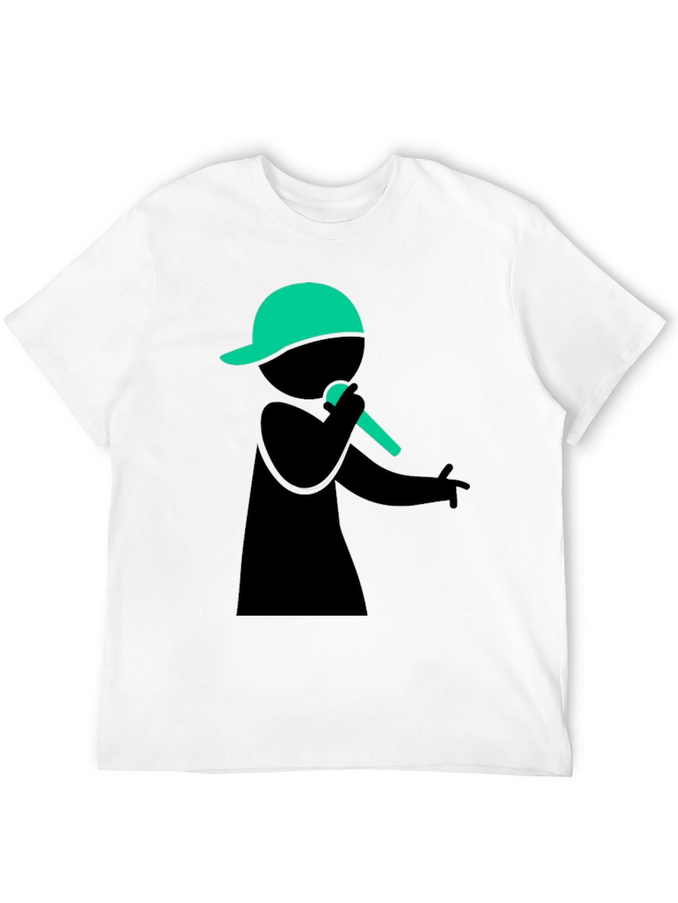 Stick Figure Rapper Black T-Shirt