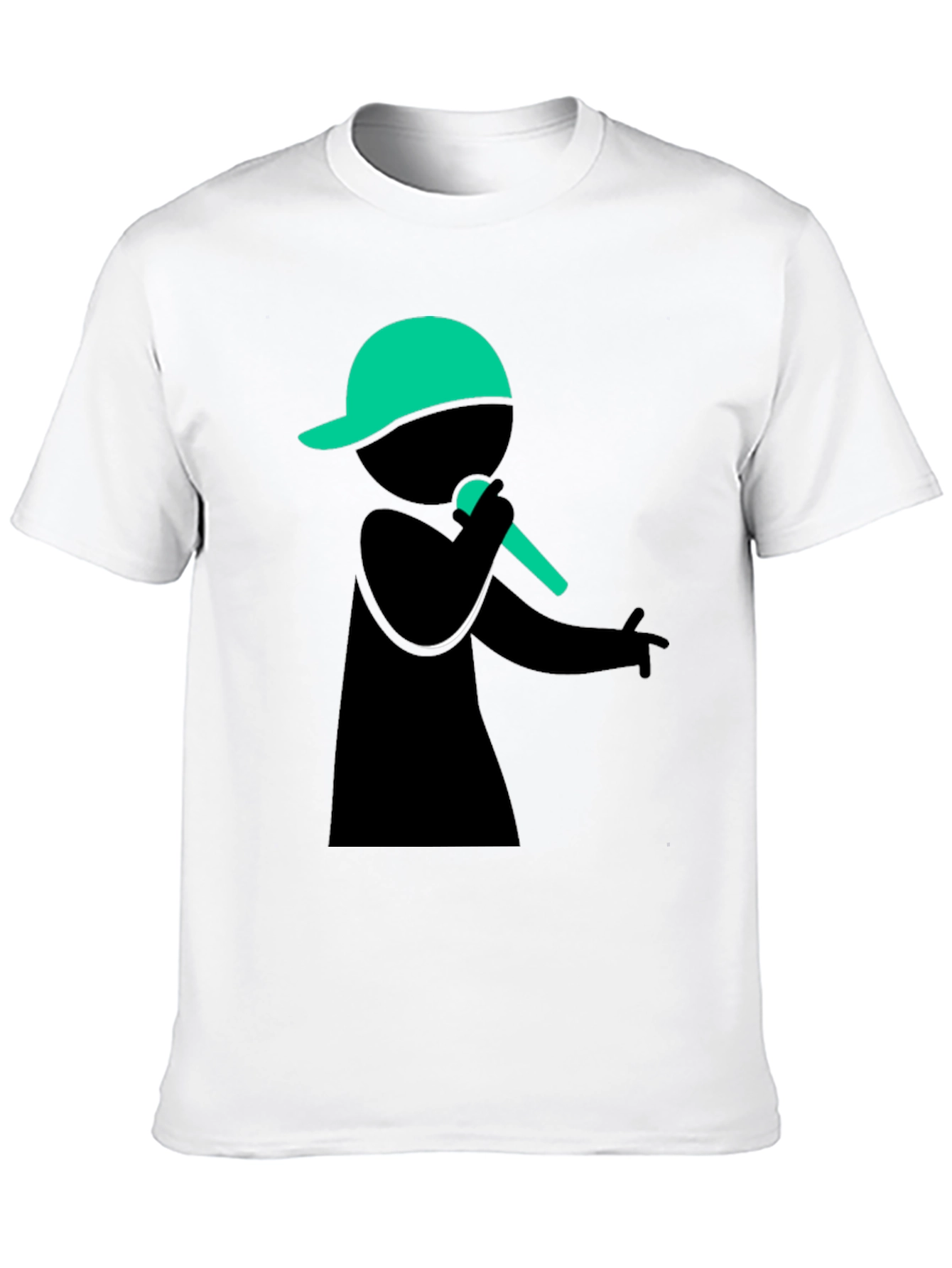 Stick Figure Rapper Black T-Shirt