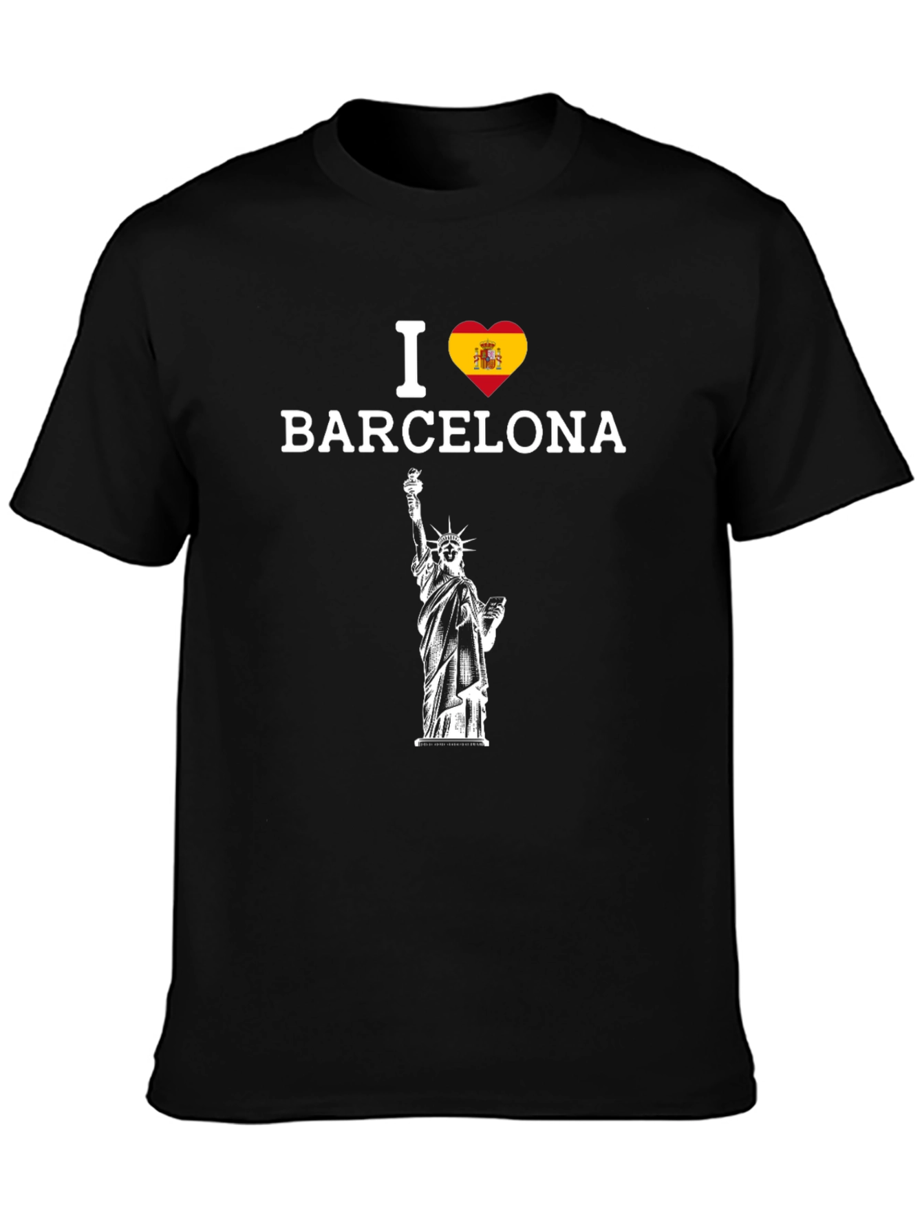 I Love Barcelona T-Shirt Statue of Liberty