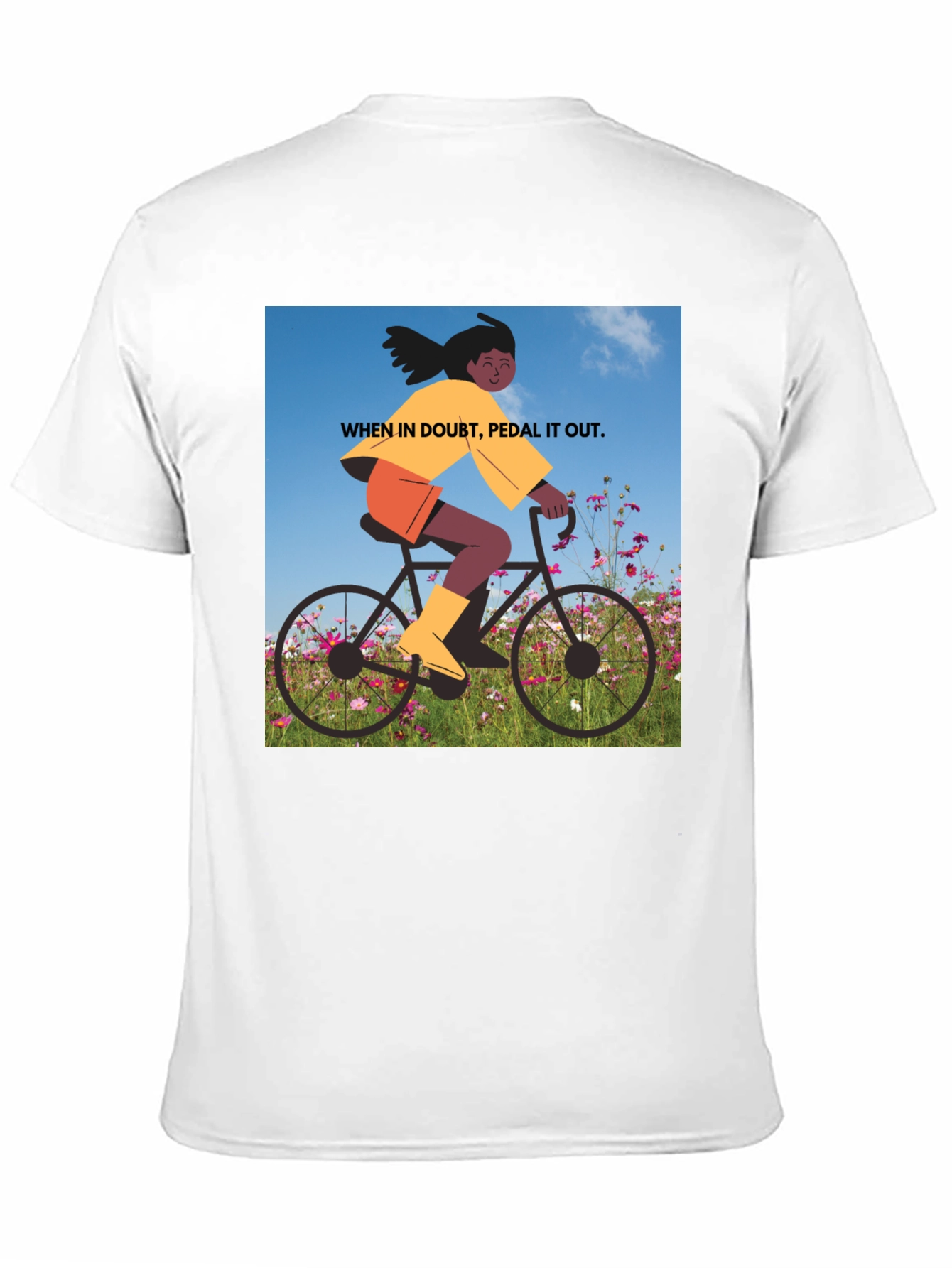 Pedal It Out Graphic Tee - Black Cotton T-Shirt