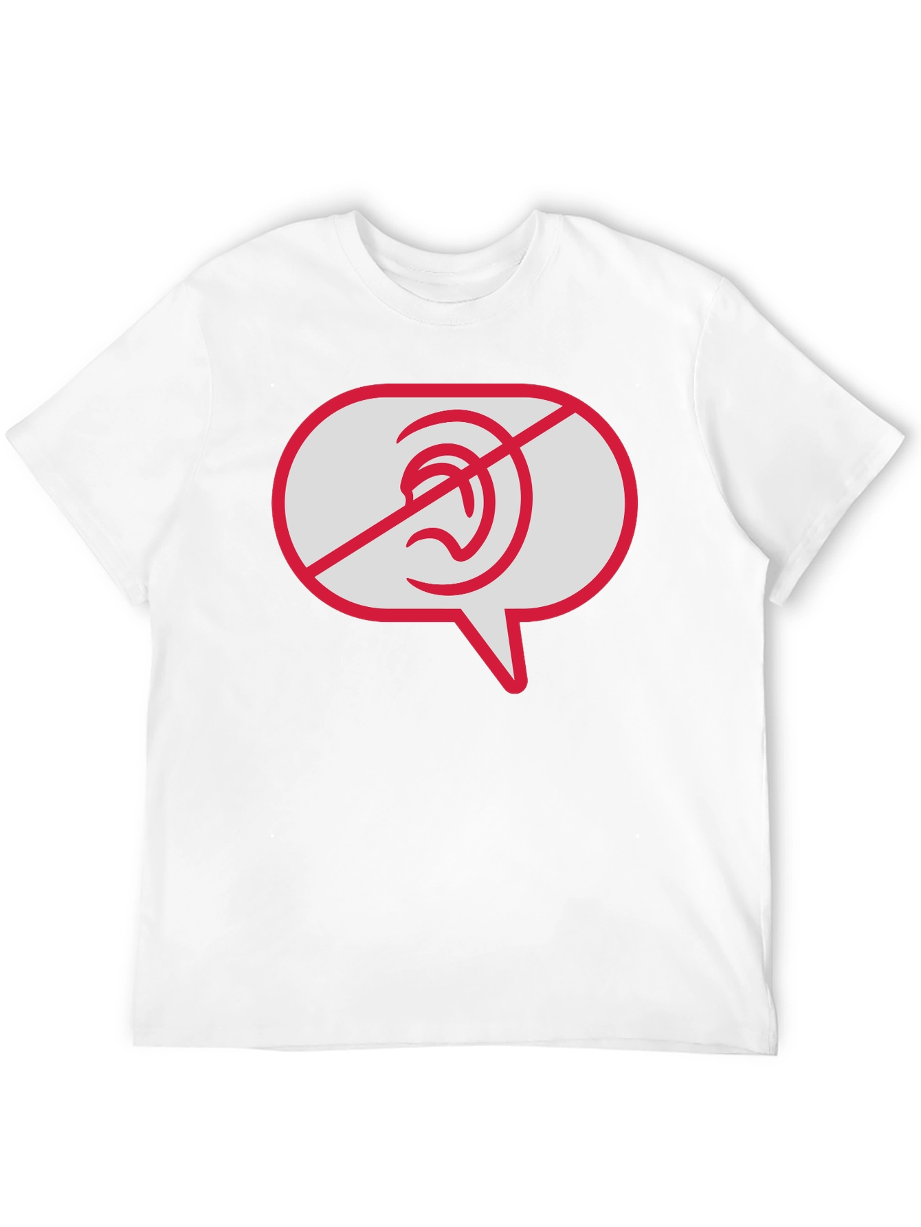 No Hearing T-Shirt - Black Graphic Tee