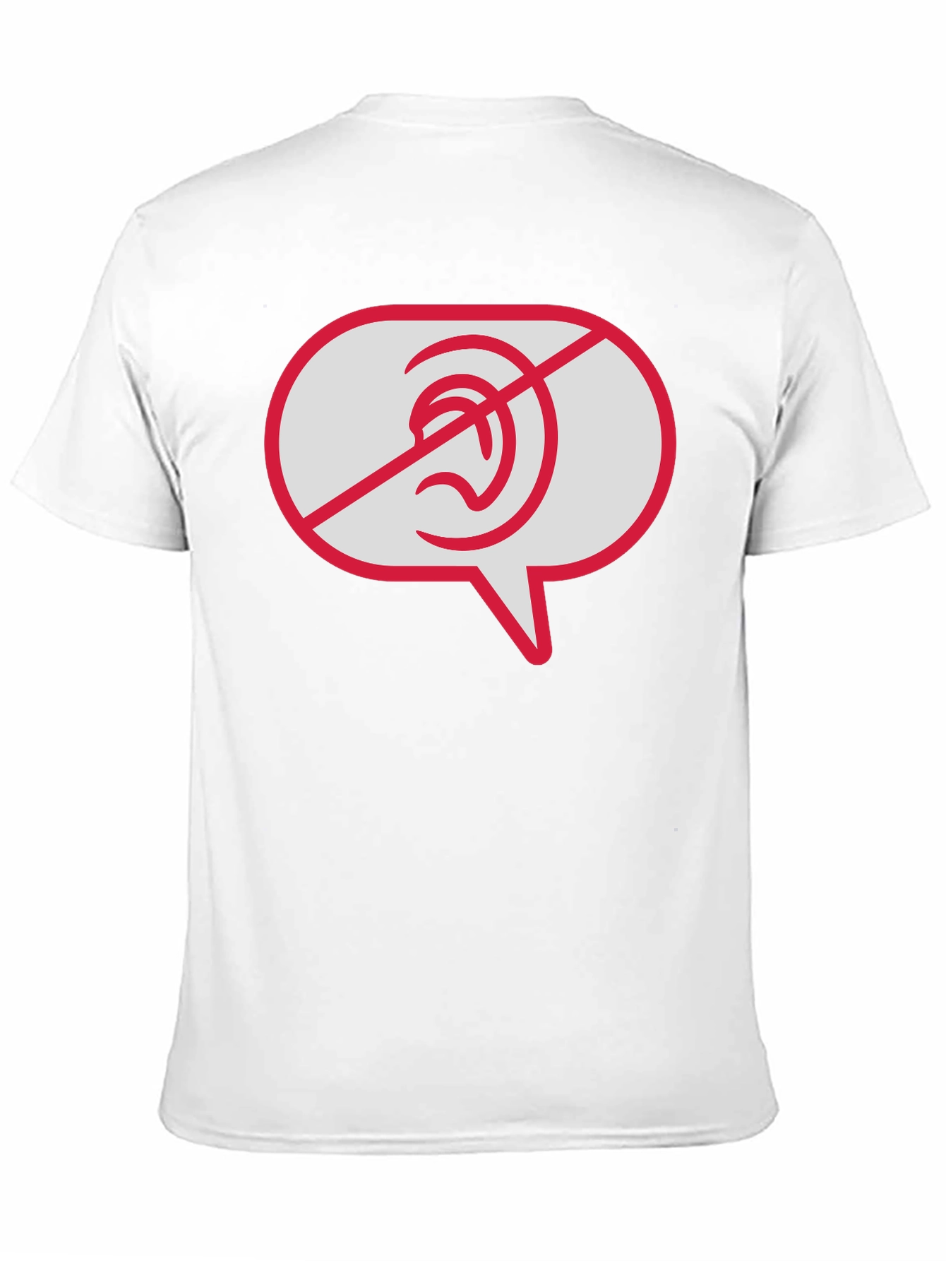 No Hearing T-Shirt - Black Graphic Tee