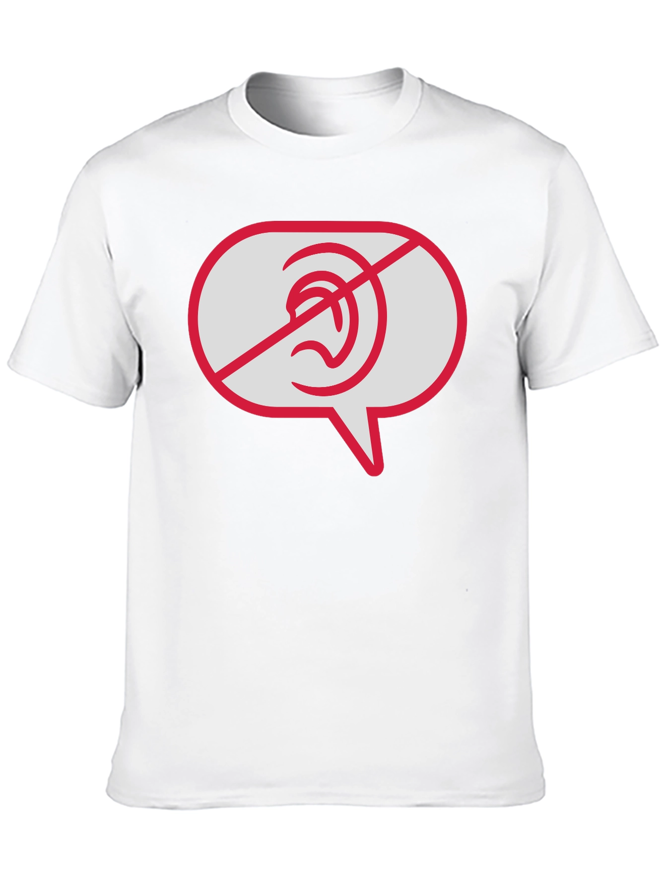 No Hearing T-Shirt - Black Graphic Tee