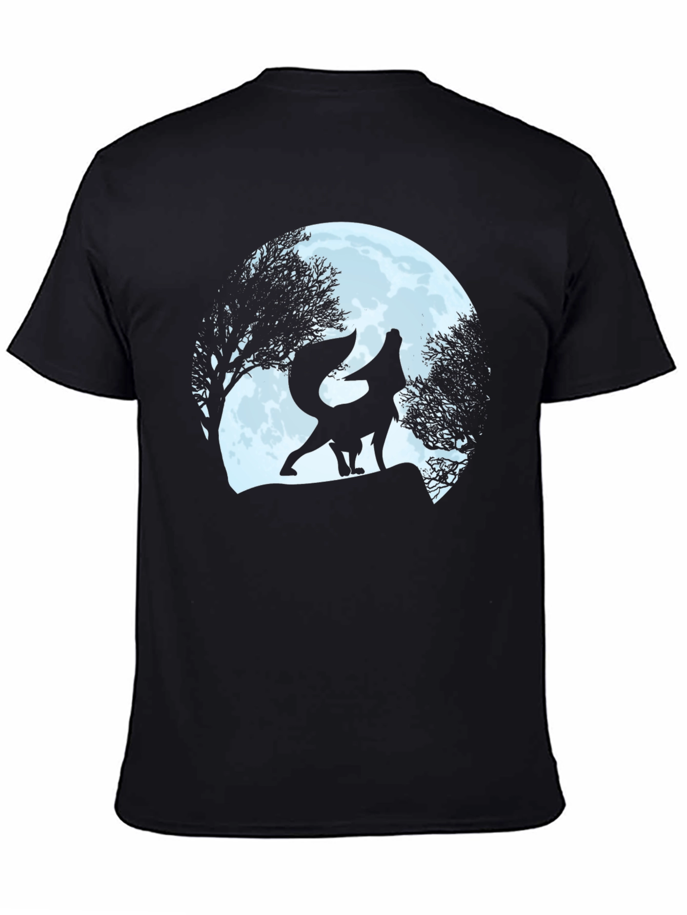 Wolf Howling at Moon Graphic Tee