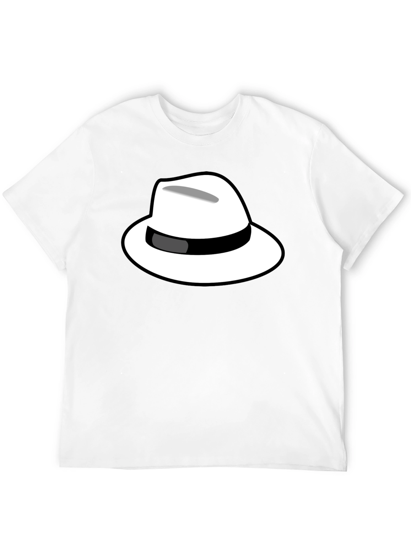 Cool Hat Graphic Tee - Black Cotton T-Shirt