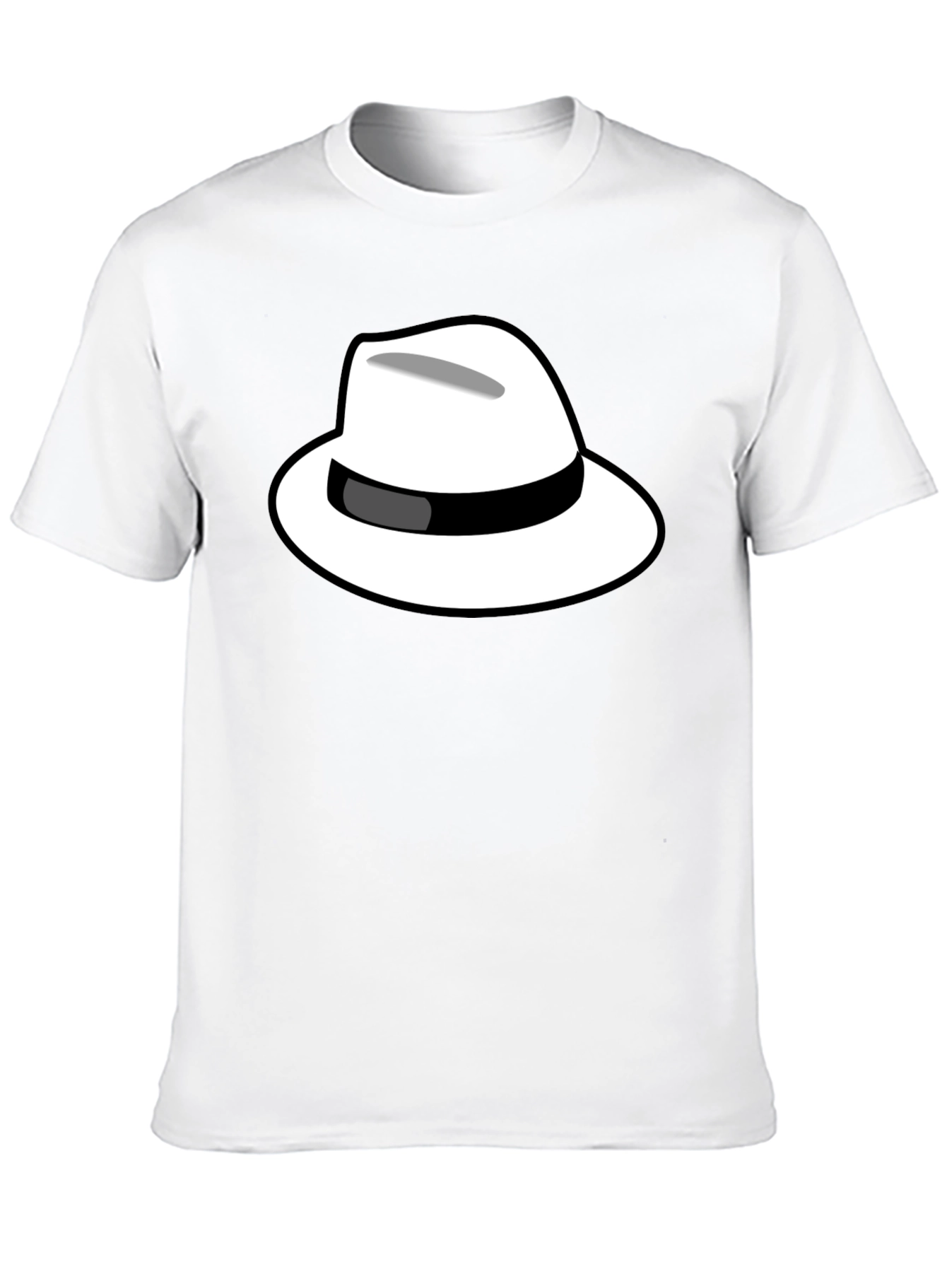 Cool Hat Graphic Tee - Black Cotton T-Shirt