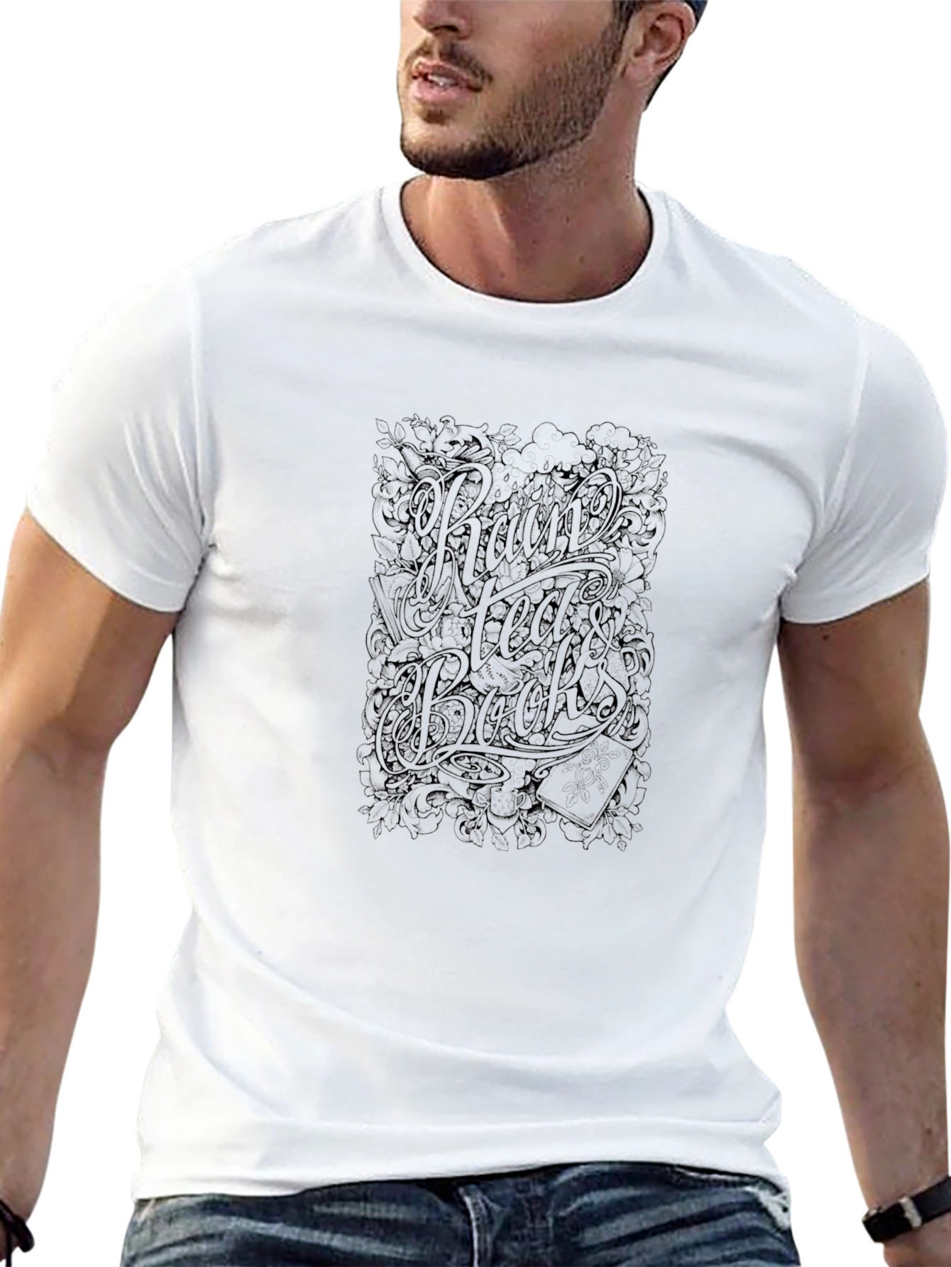 Raw Head Backs Graphic Tee - Unisex Black T-Shirt