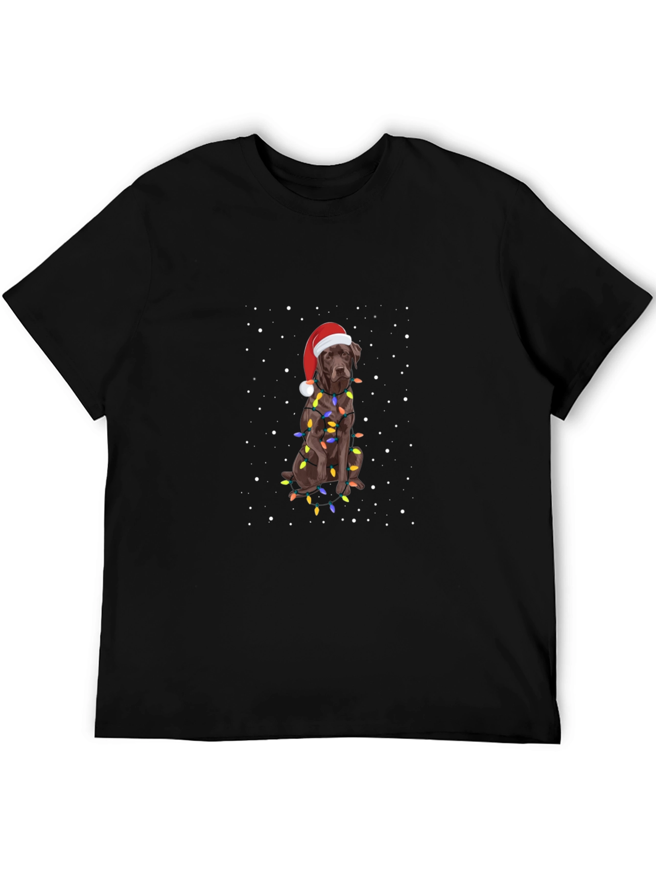 Festive Dog Christmas Lights T-Shirt